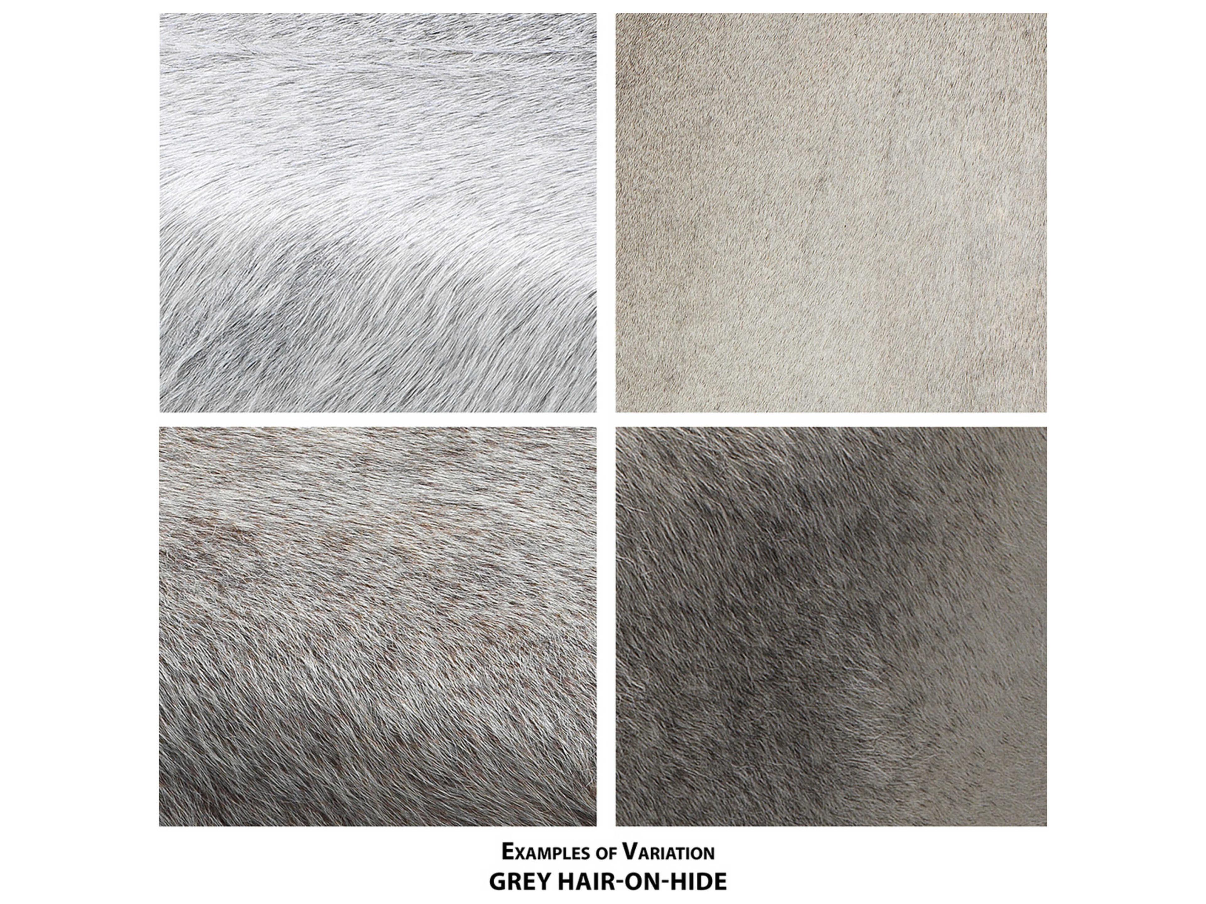 Jamie Young Cross Stitch Round Gray Hide Mirror