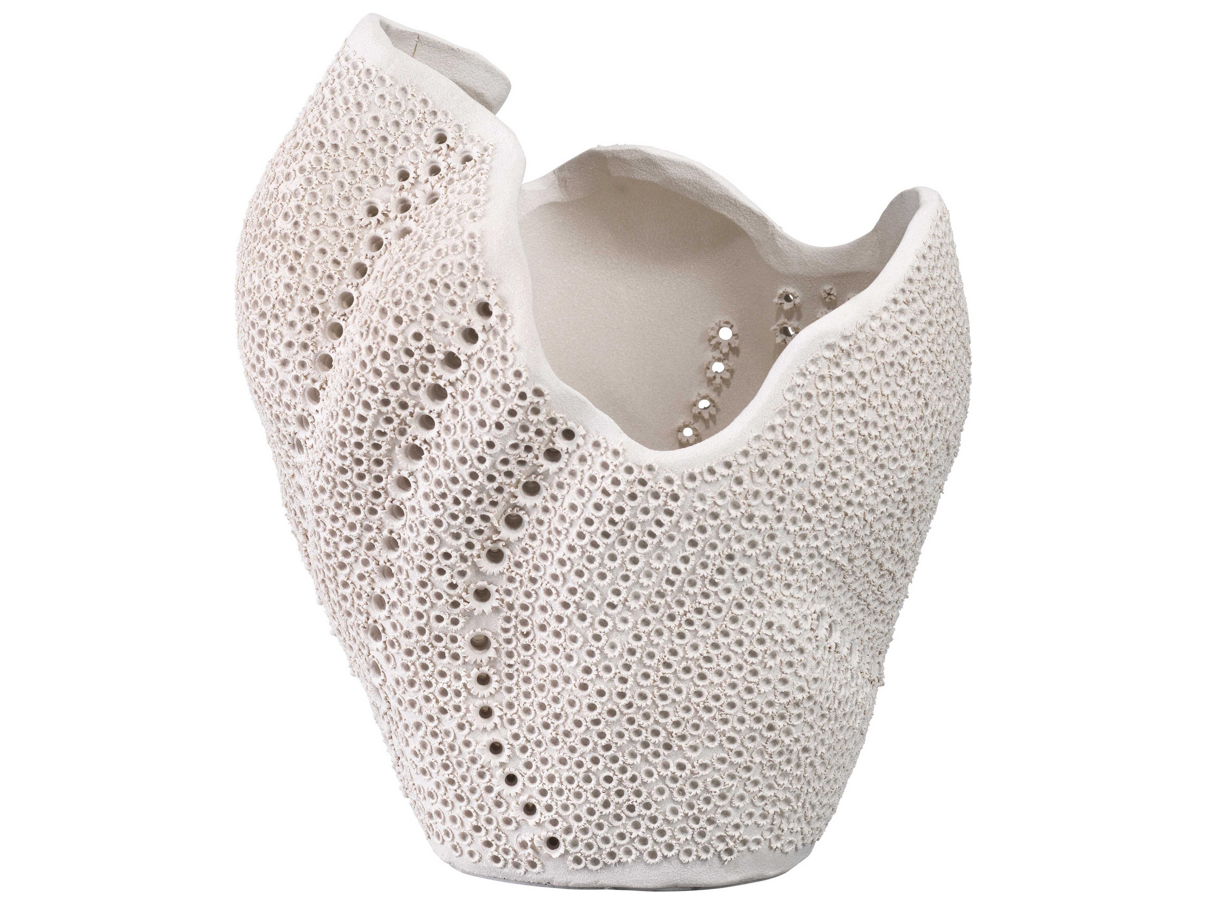 Eclipse Matte White Porcelain Vase