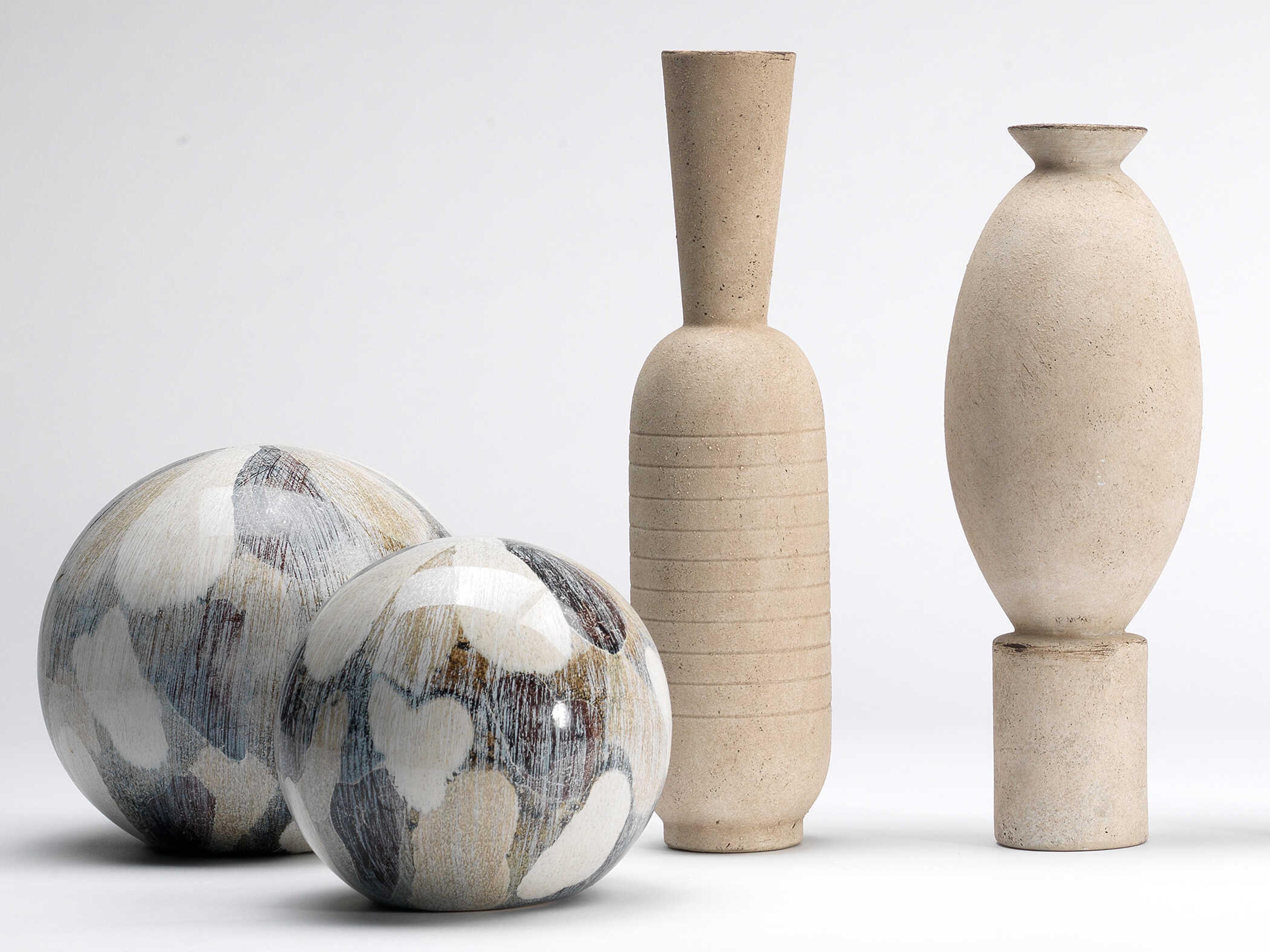 Jamie Young Elevated Off White Ceramic Vase