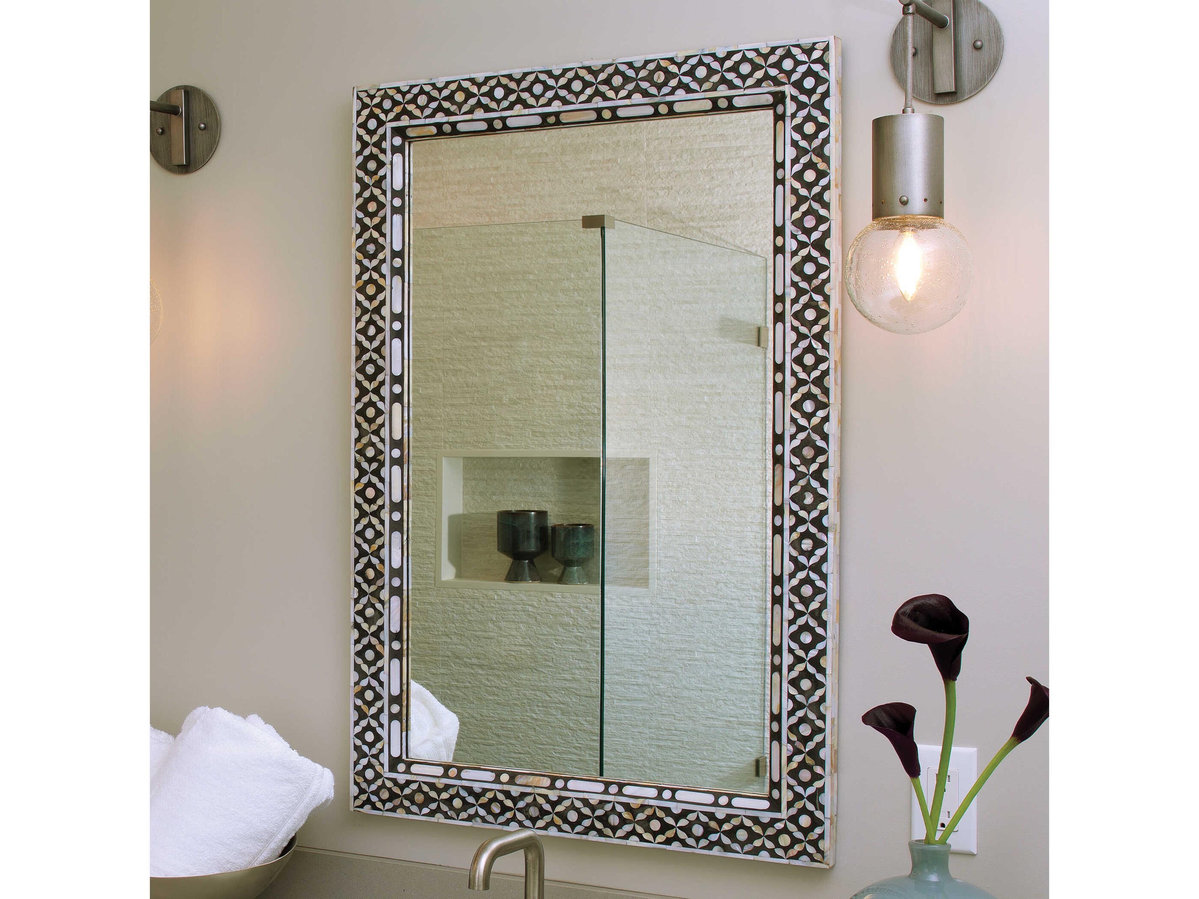 Jamie Young Evelyn Mother of Pearl Inlay Mirror