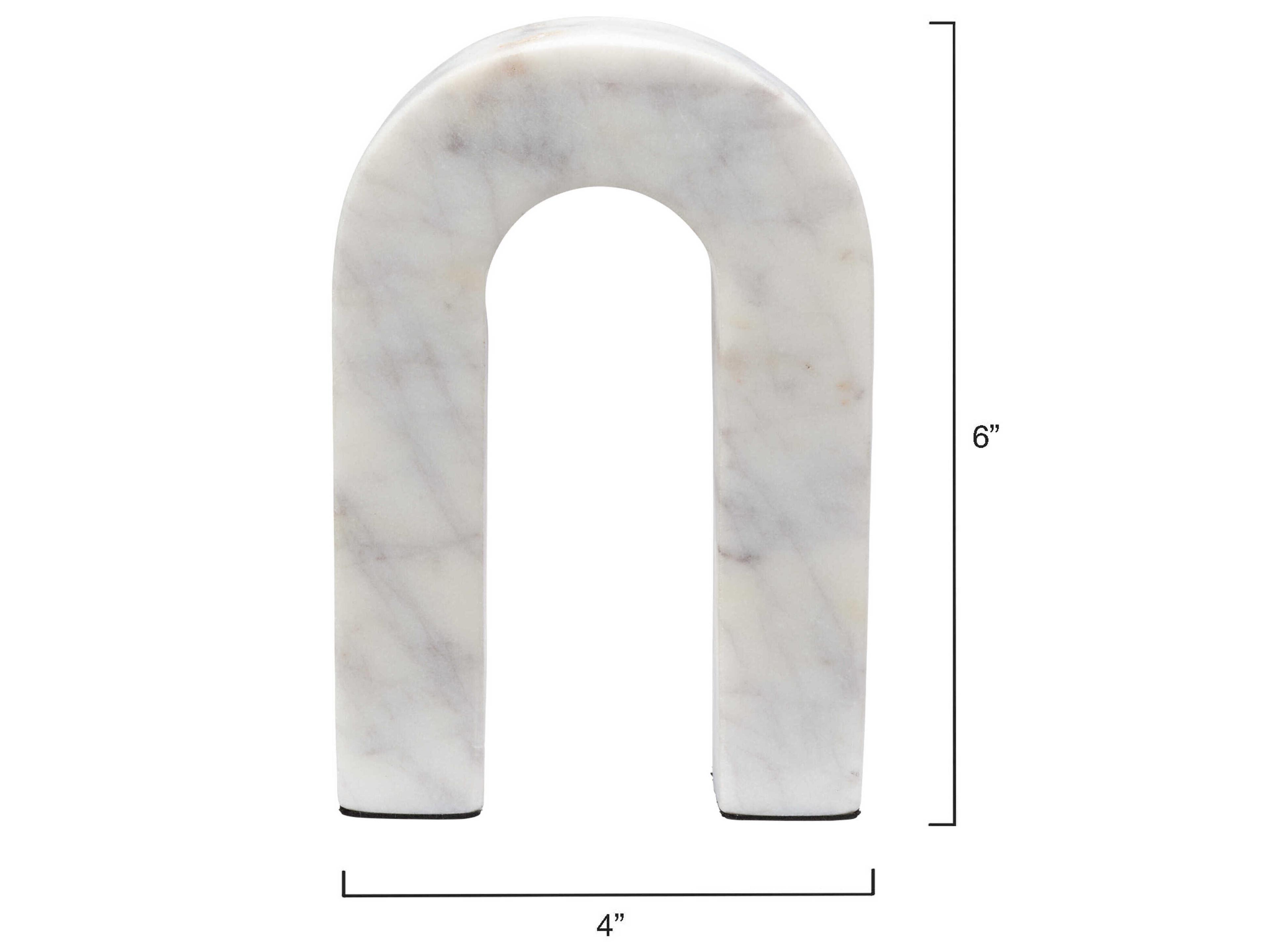 Jamie Young Flux White Marble 6" High Sculpture