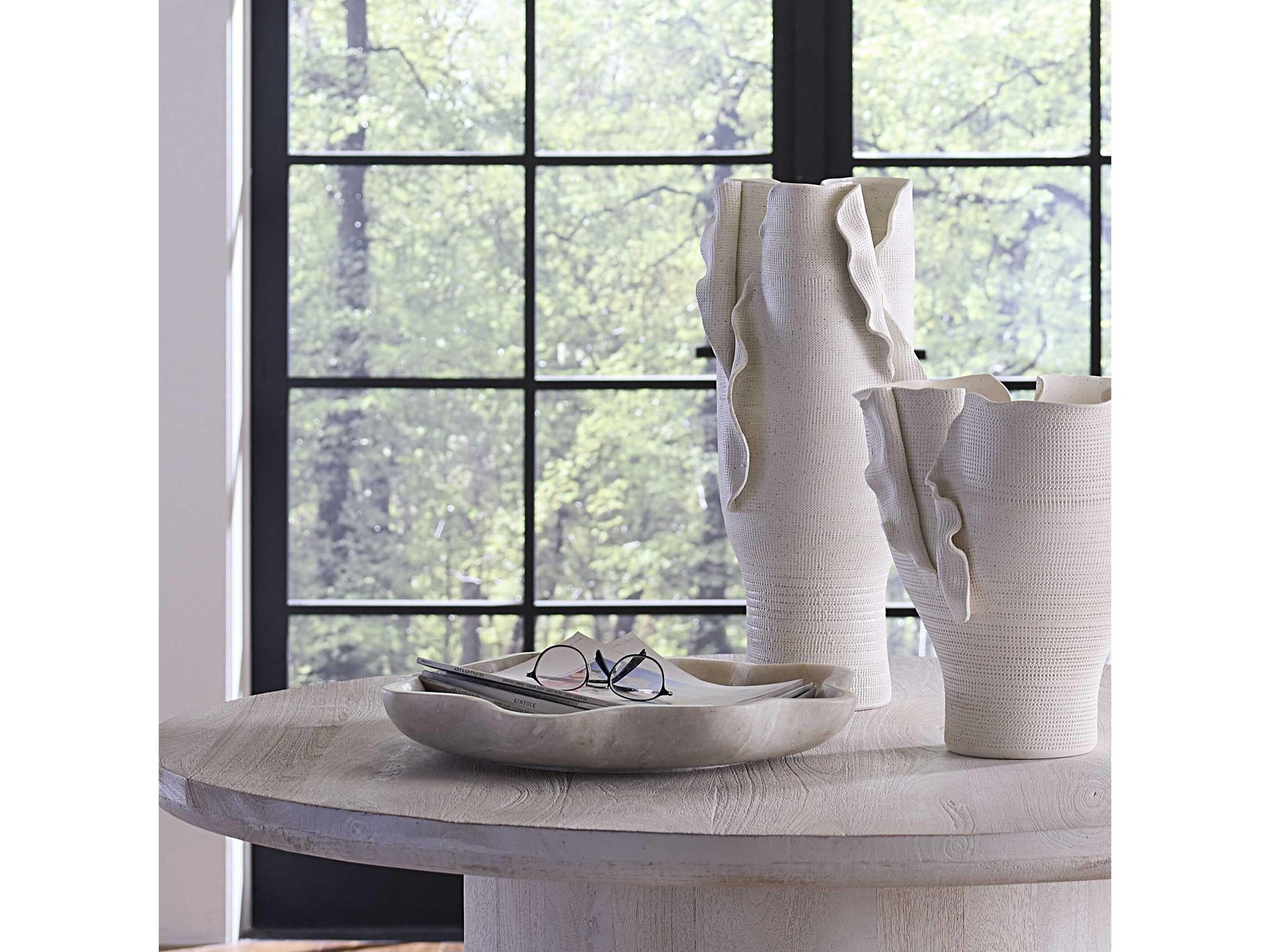 Jamie Young Frill White Decorative Plate