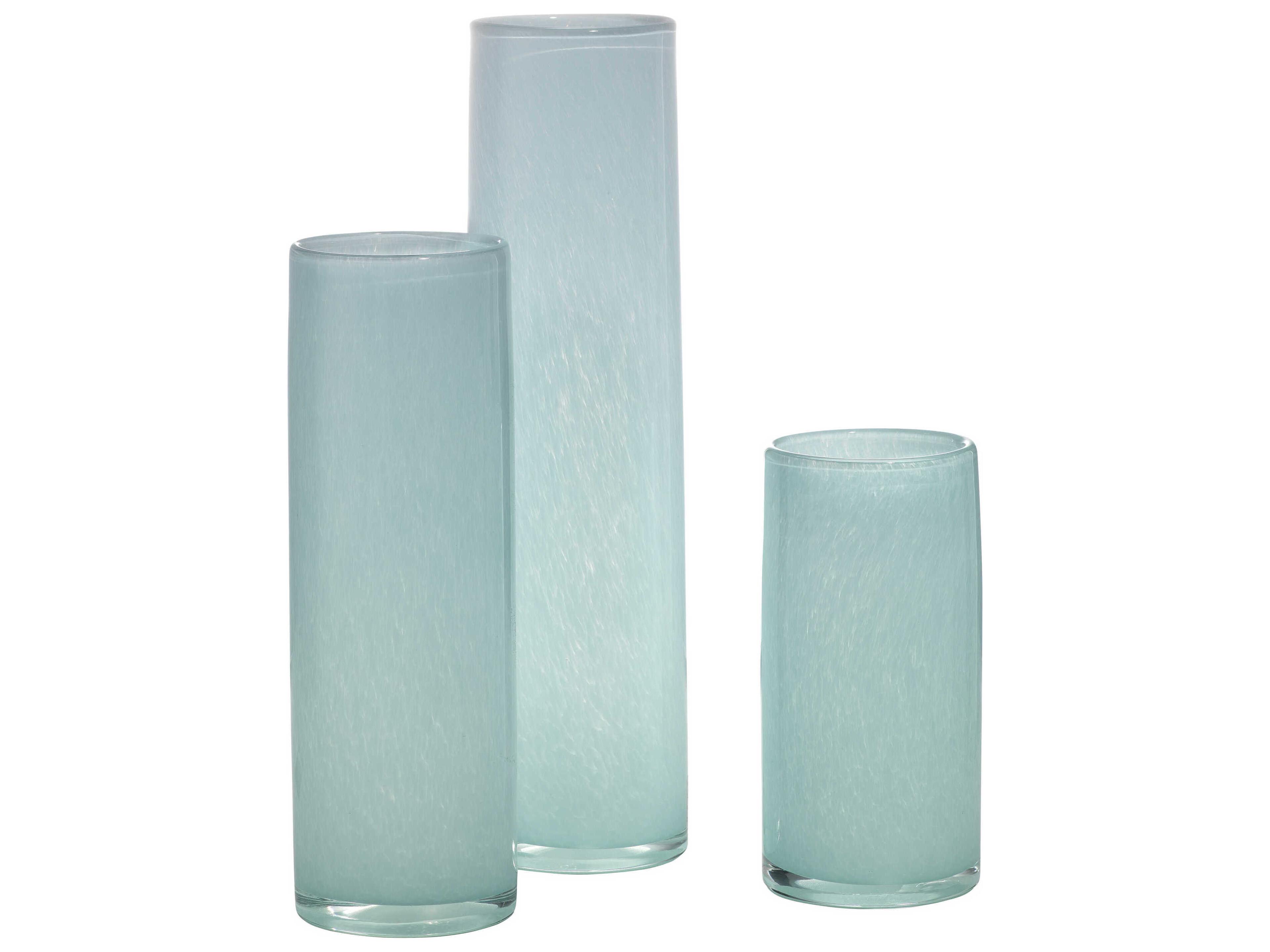 Gwendolyn Blue Glass Vase Set of 3