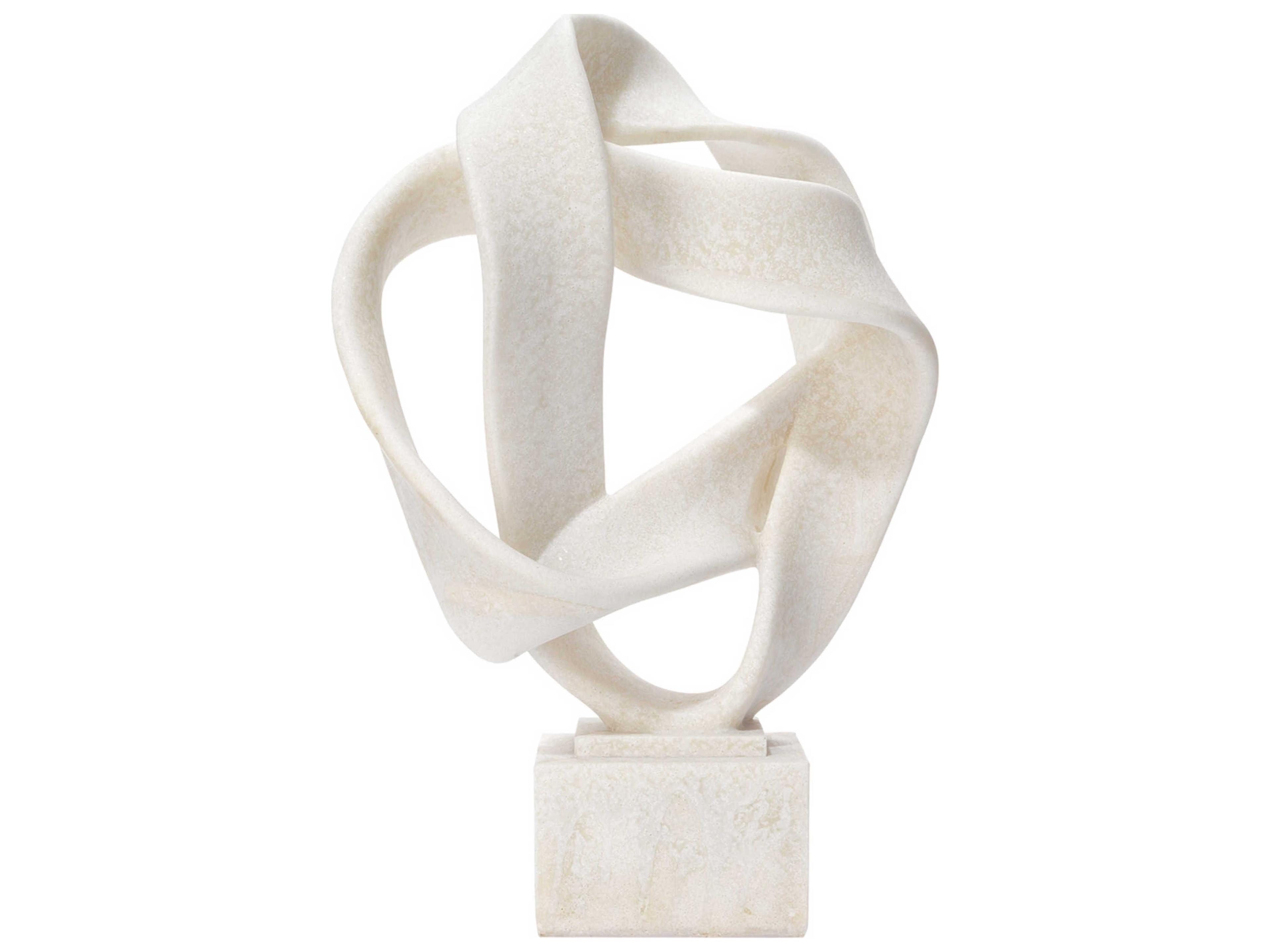 Intertwined Off White Decorative Object on Stand
