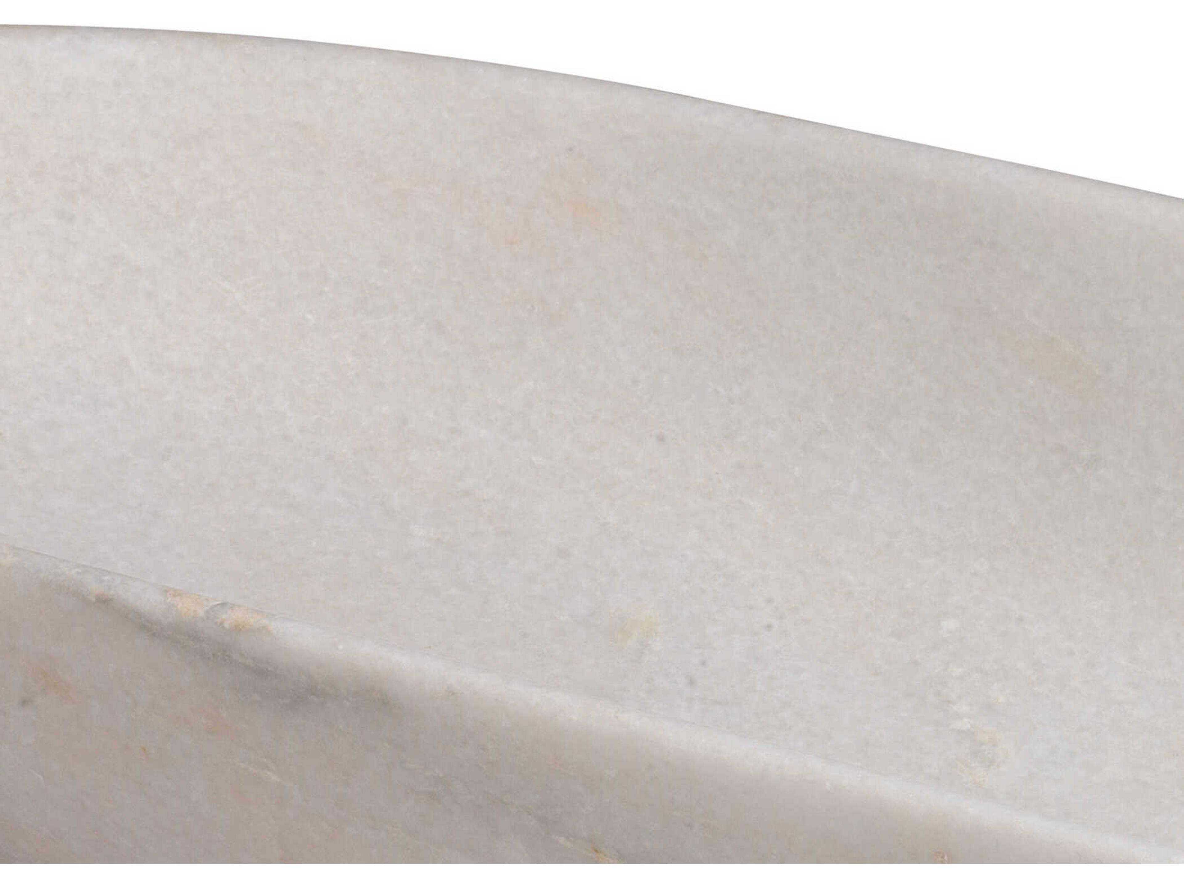 Jamie Young Long Oval White Marble Bowl