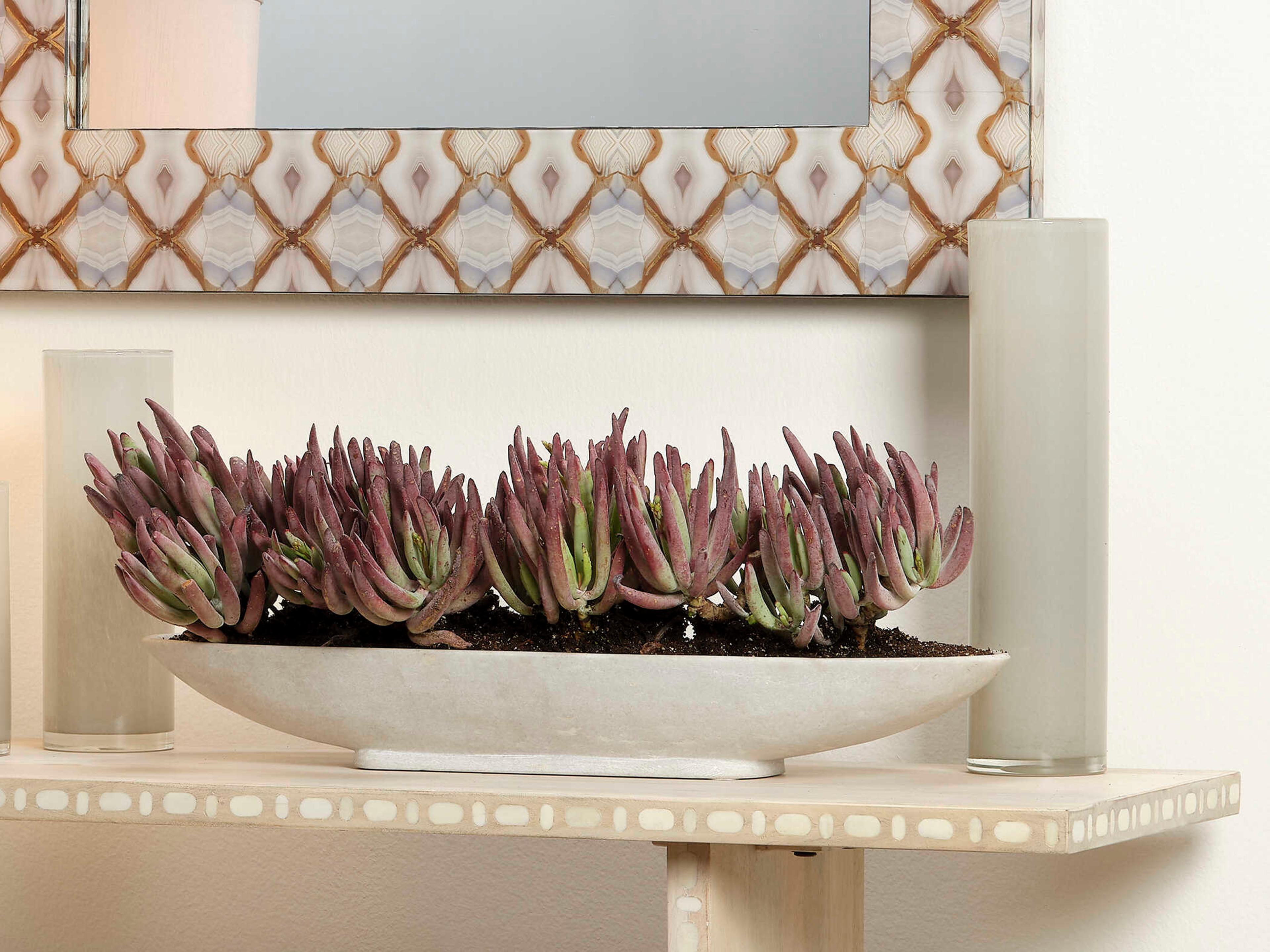 Jamie Young Long Oval White Marble Bowl