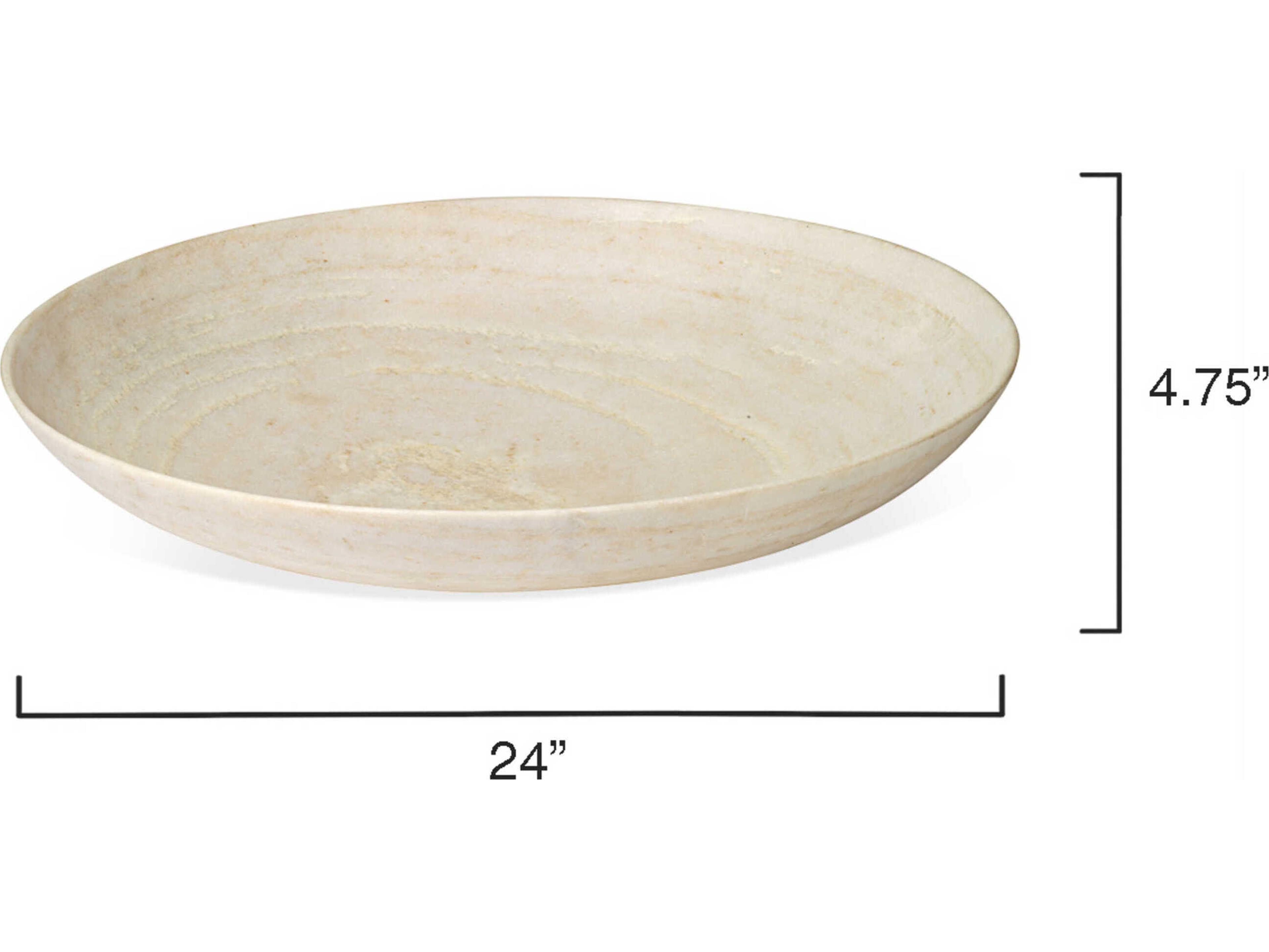 Jamie Young Extra Large White Marble Bowl