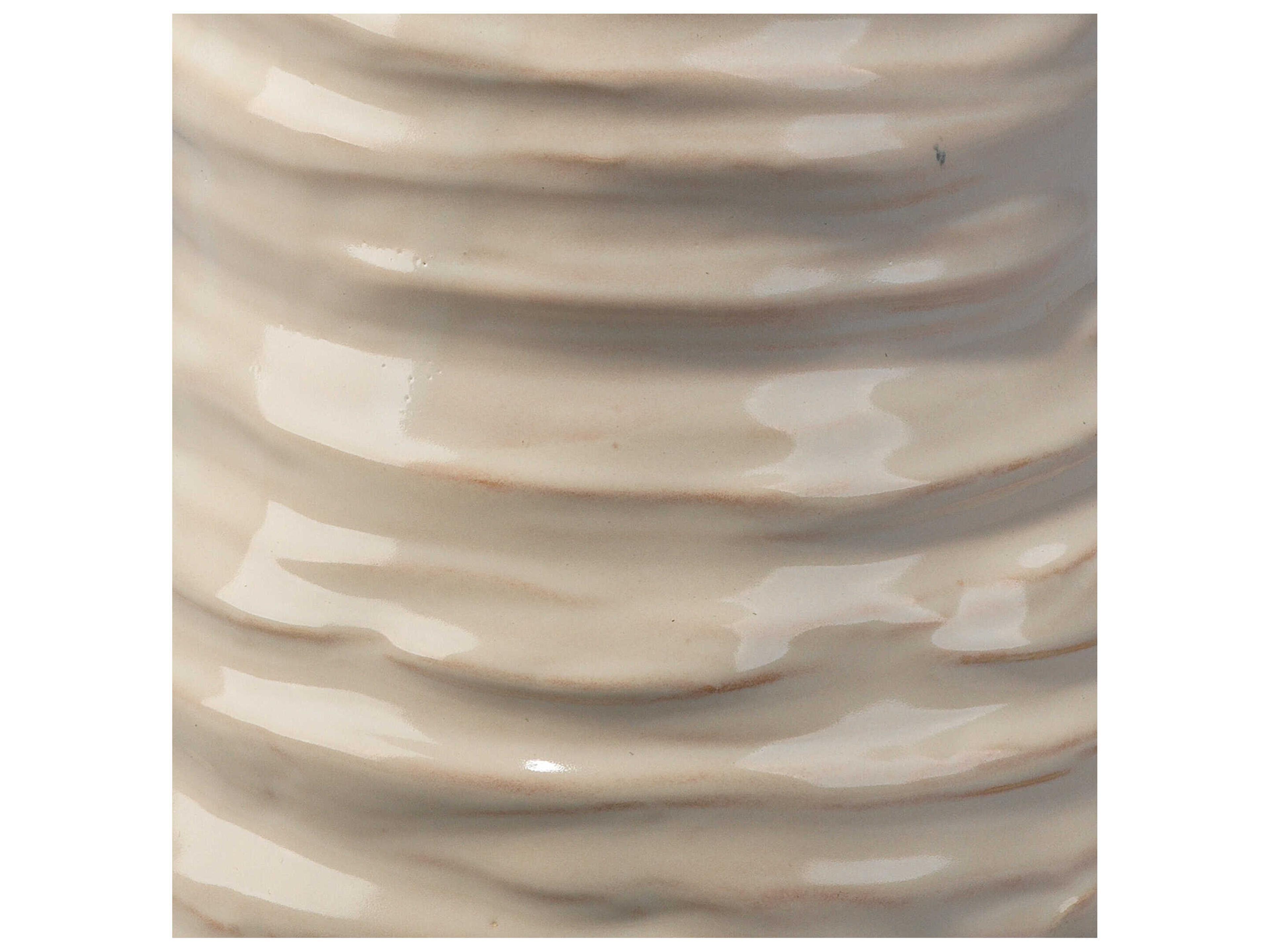 Jamie Young Marine Pearl Cream 16" Height Ceramic Vase