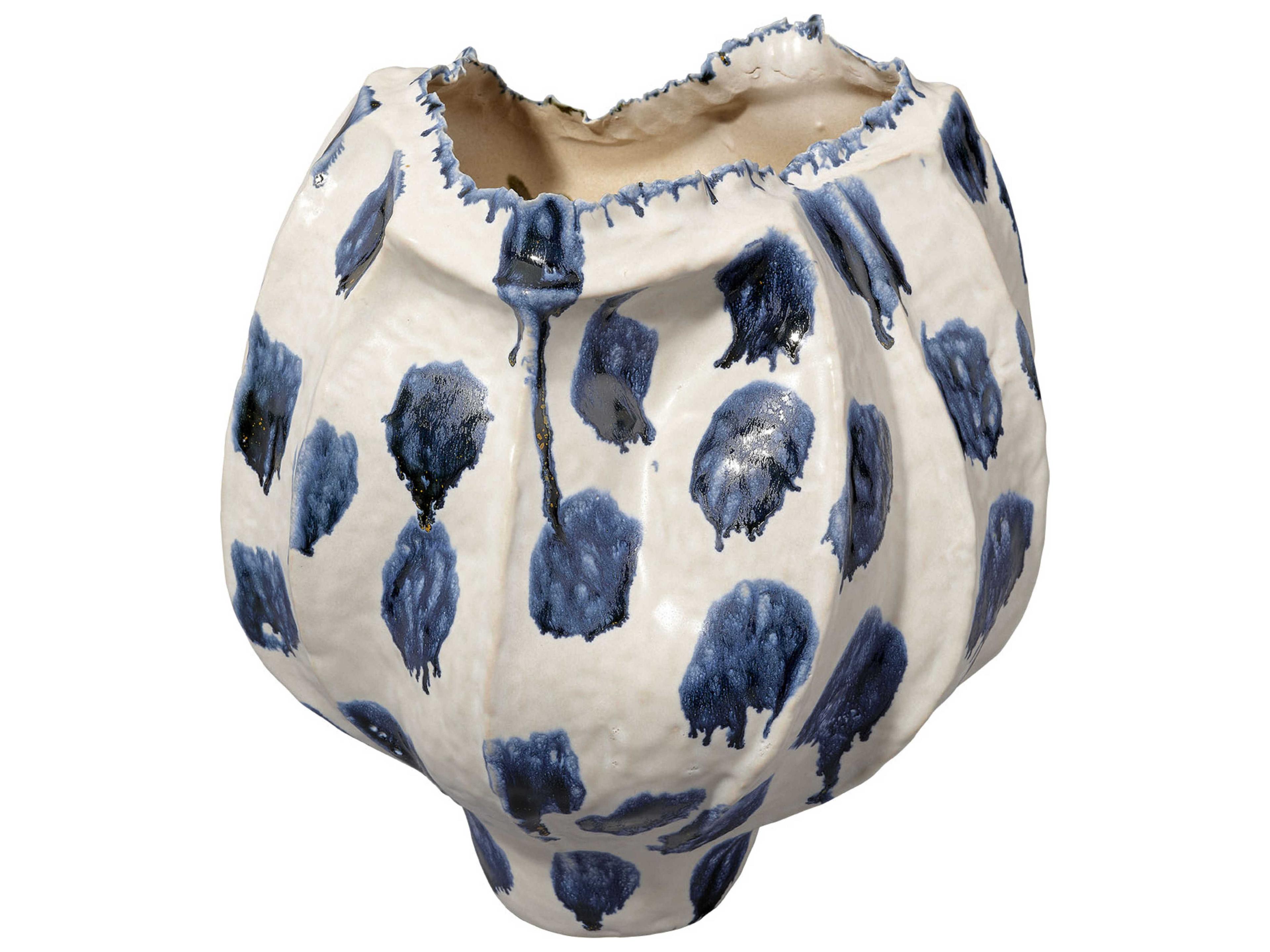 Monet Reactive Blue Glaze Vase