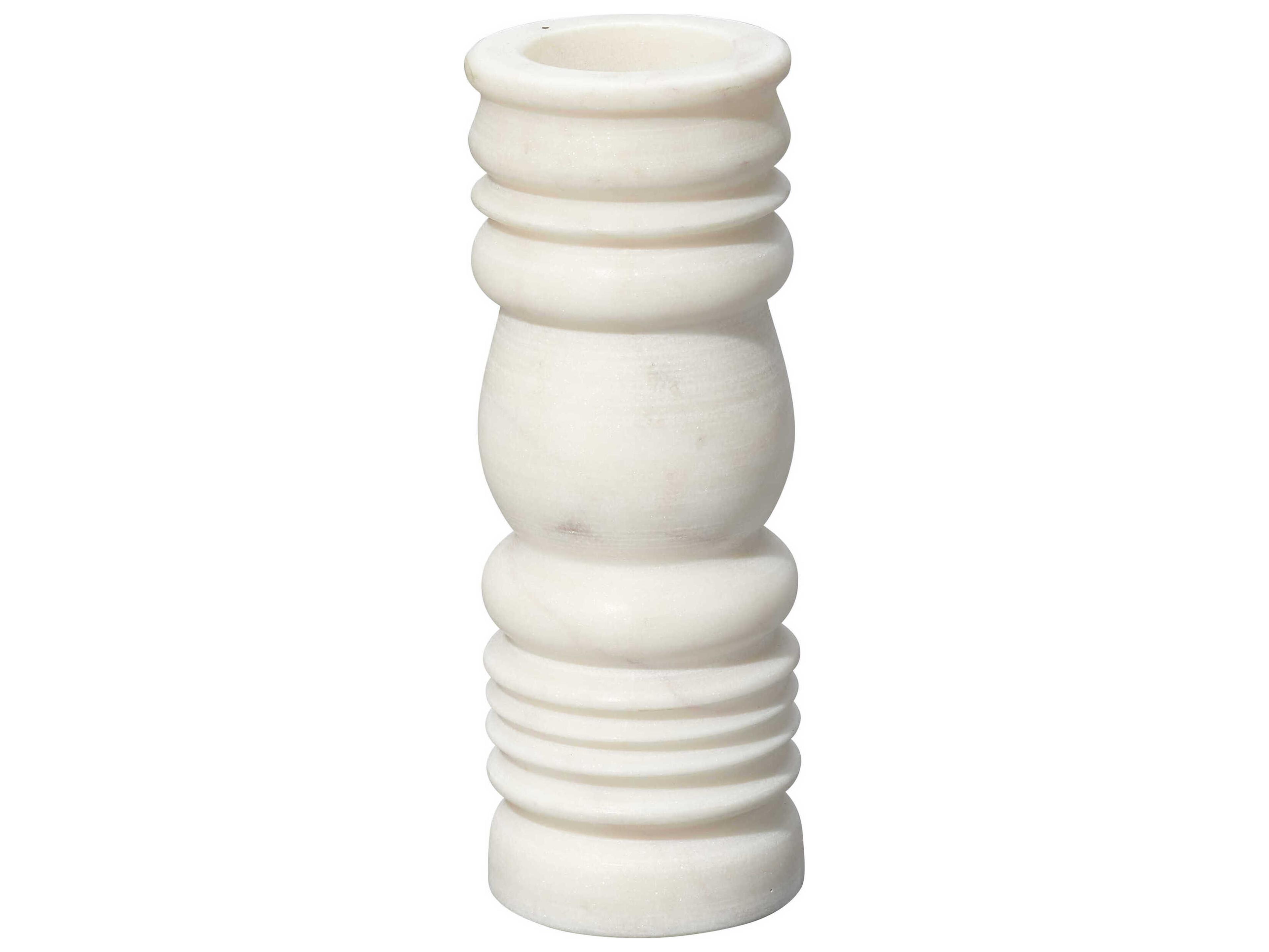 Jamie Young Monument White Candle Holder Set of 3