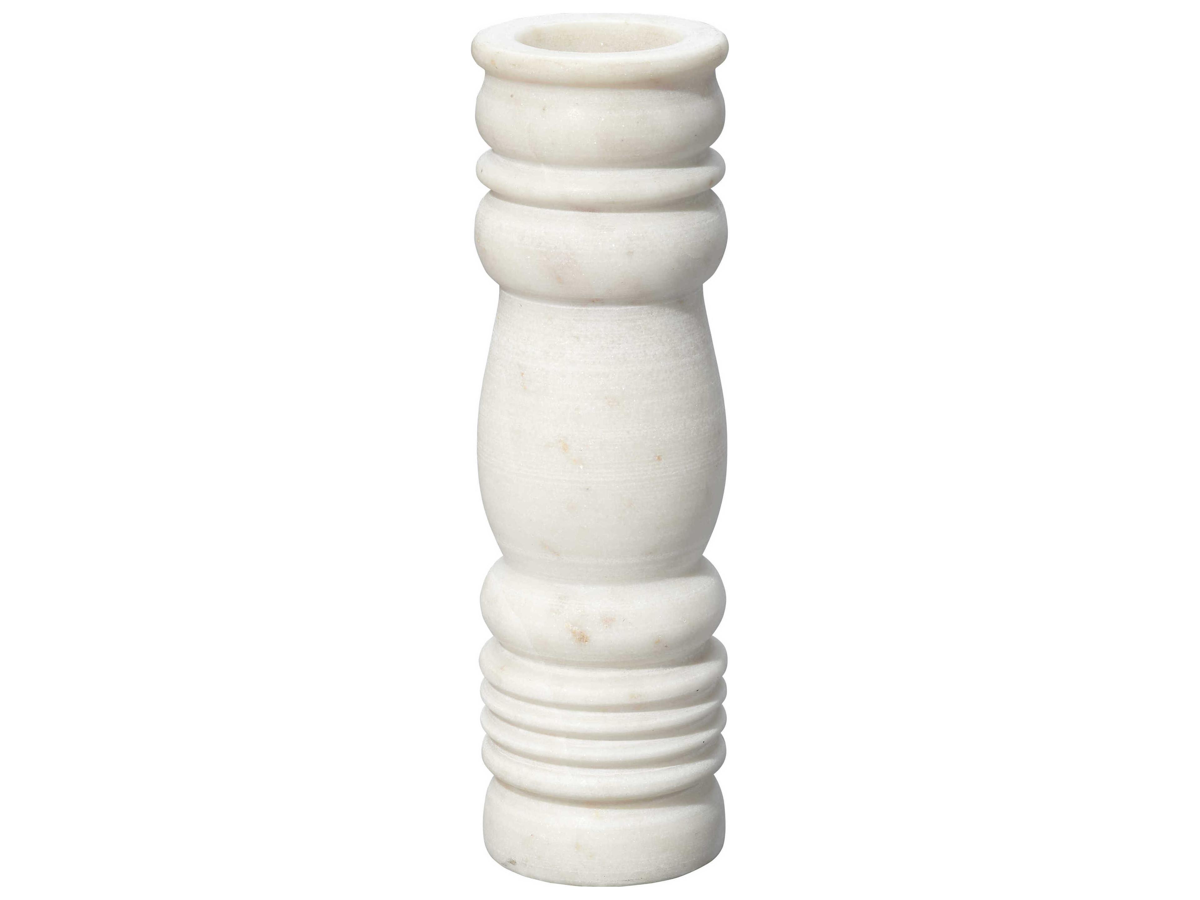 Jamie Young Monument White Candle Holder Set of 3
