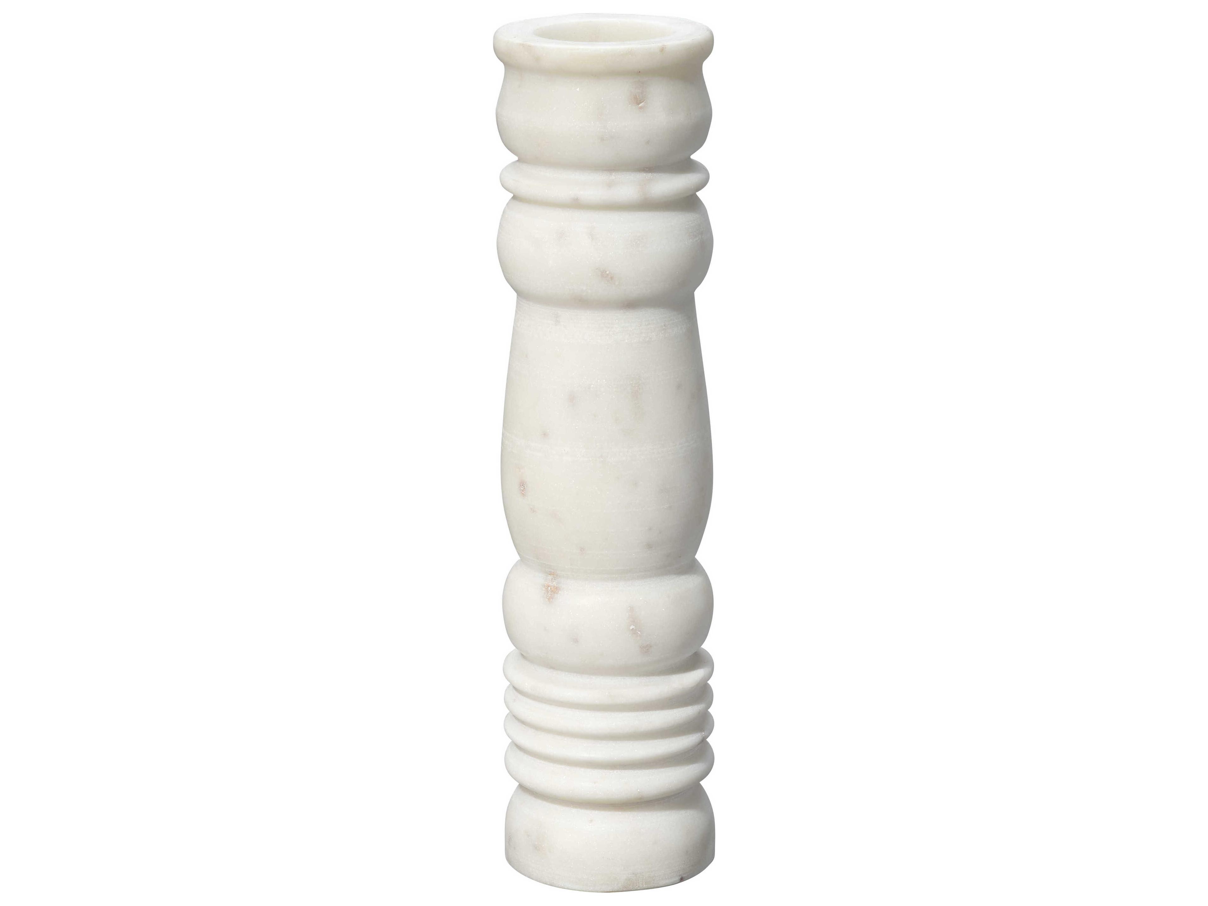 Jamie Young Monument White Candle Holder Set of 3