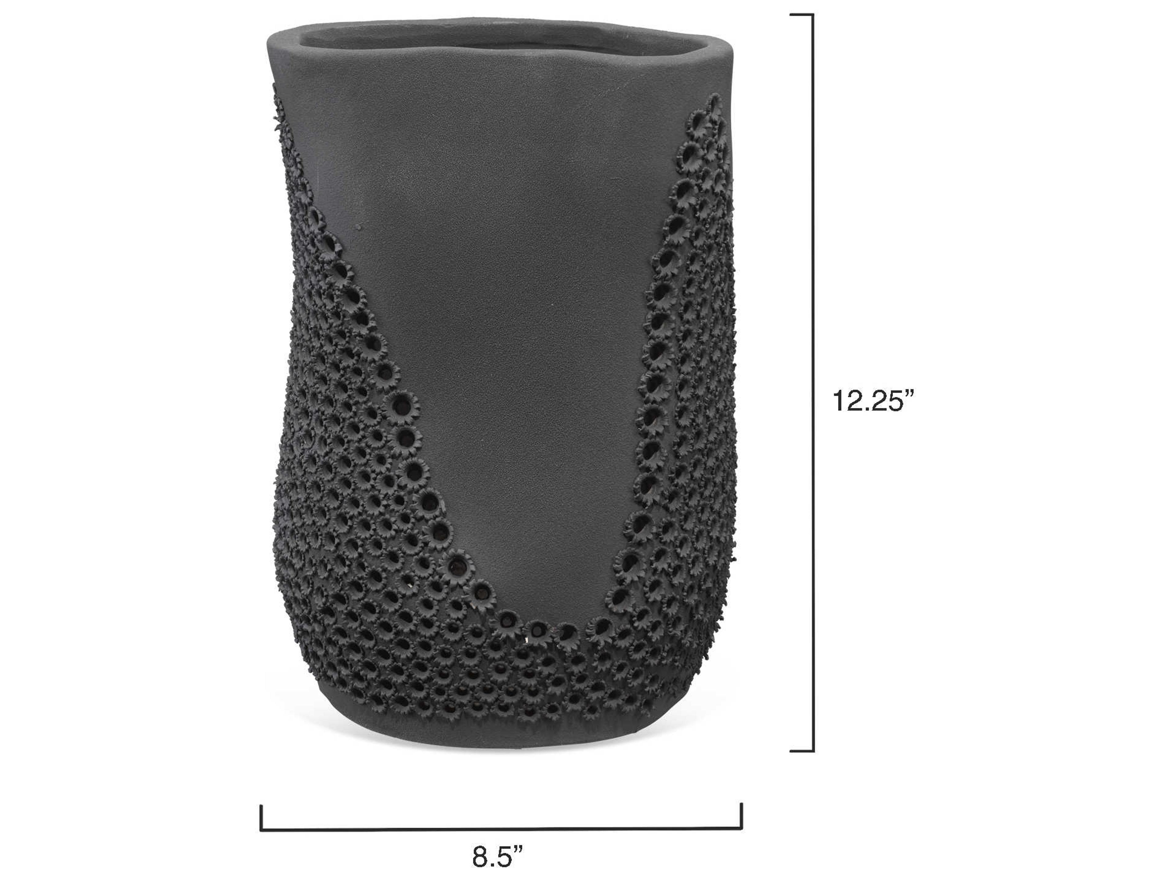 Jamie Young Moonrise Matte Black Porcelain Vase