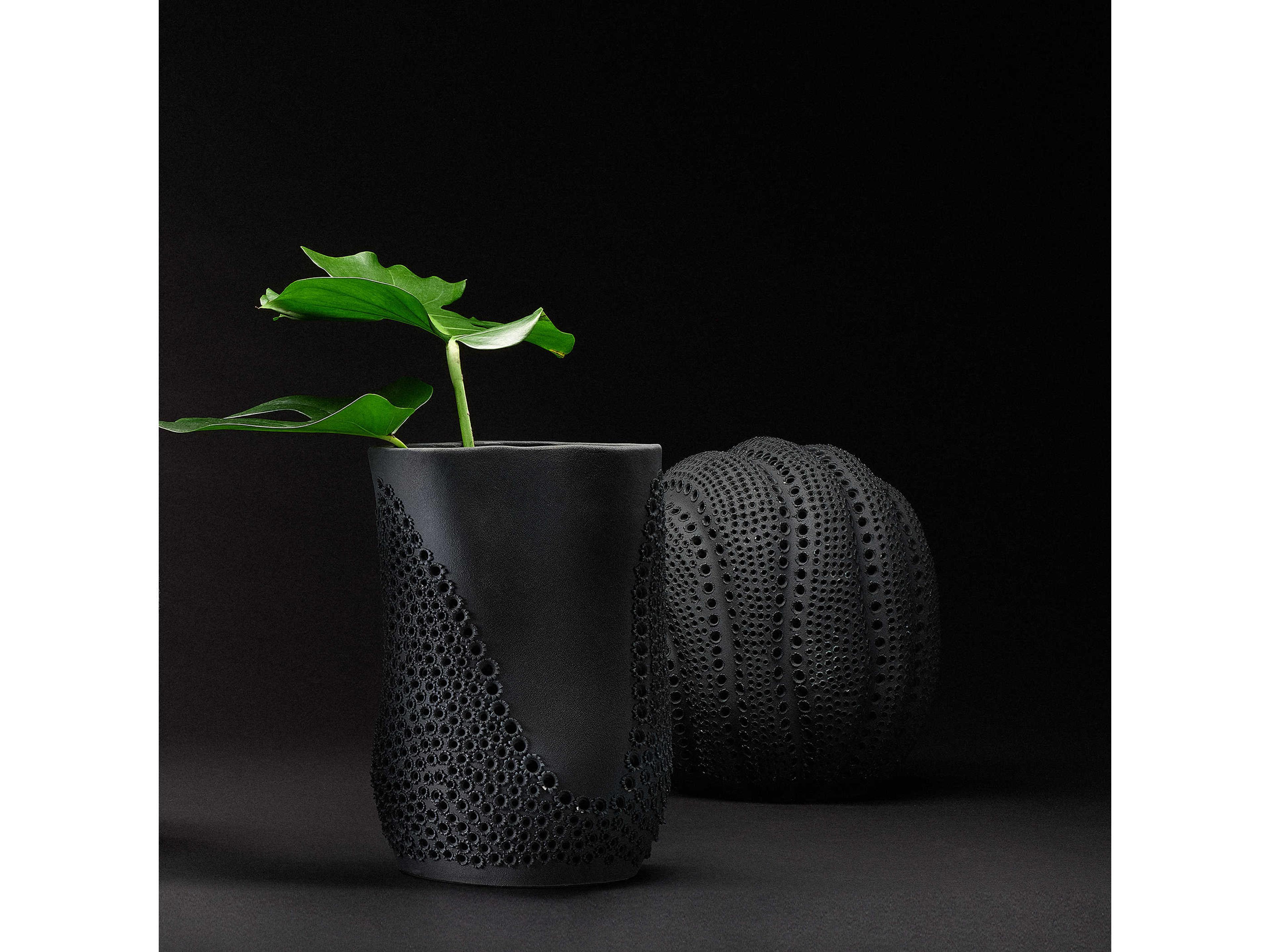 Jamie Young Moonrise Matte Black Porcelain Vase