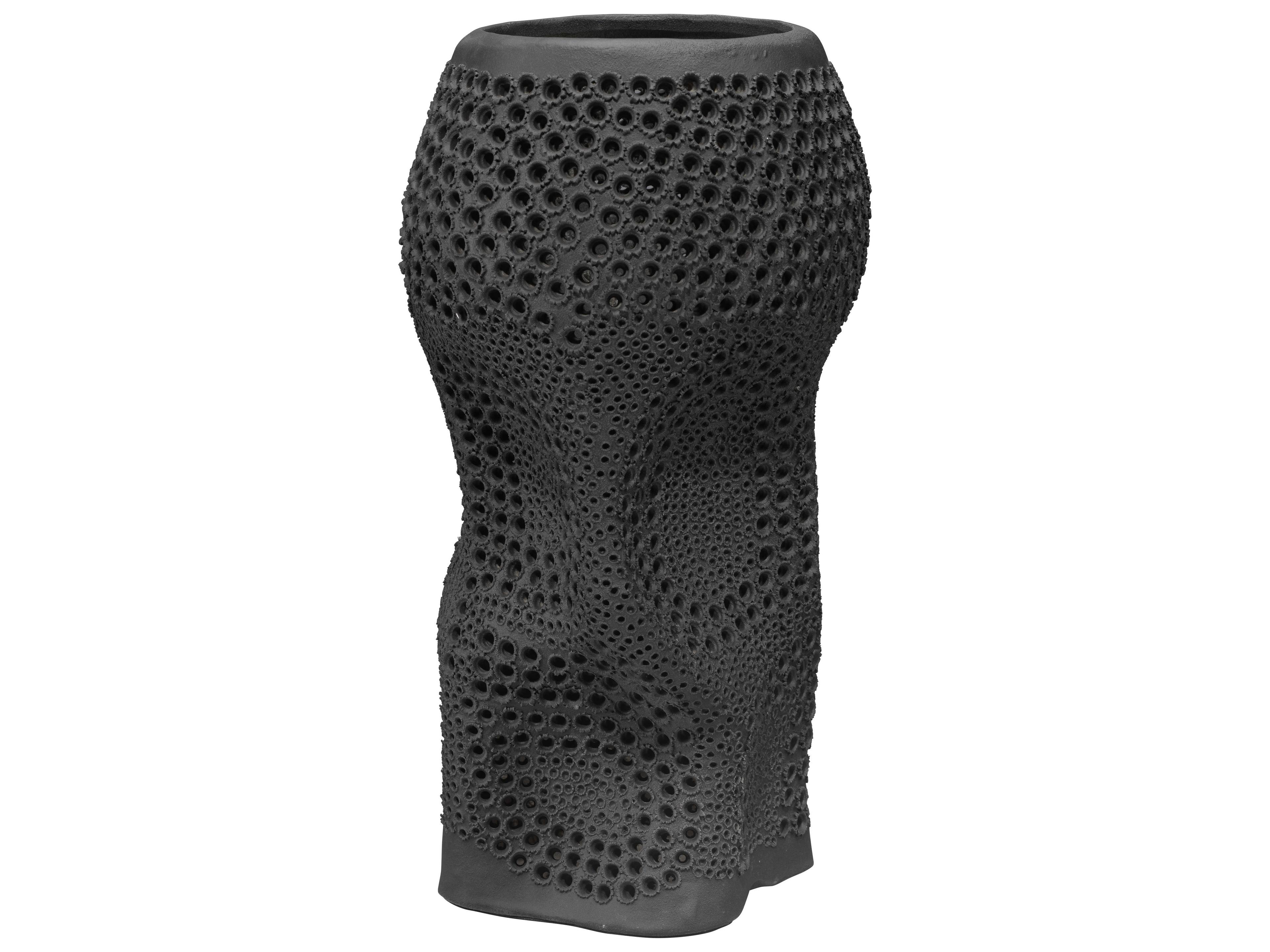 Night Sky Matte Black Porcelain Vase