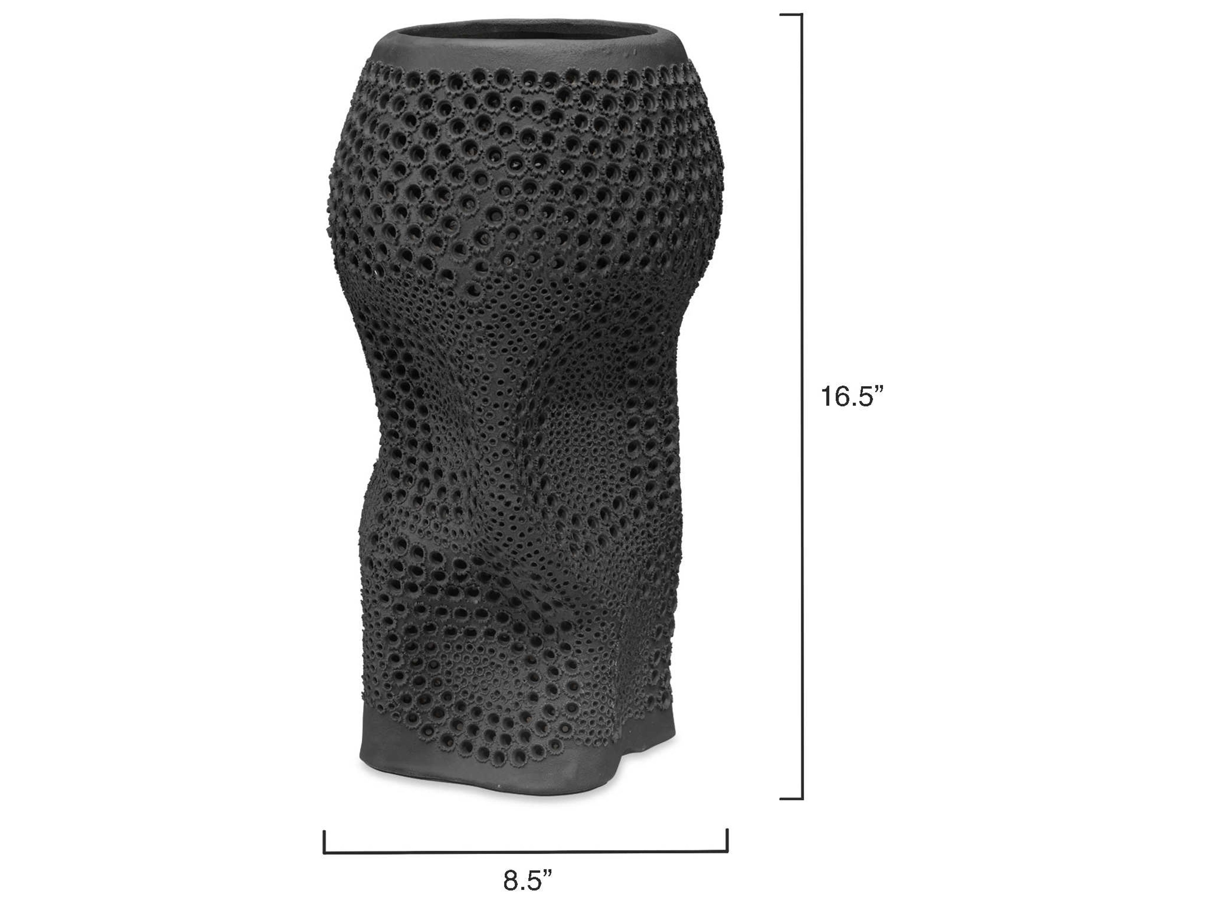 Jamie Young Night Sky Matte Black Porcelain Vase