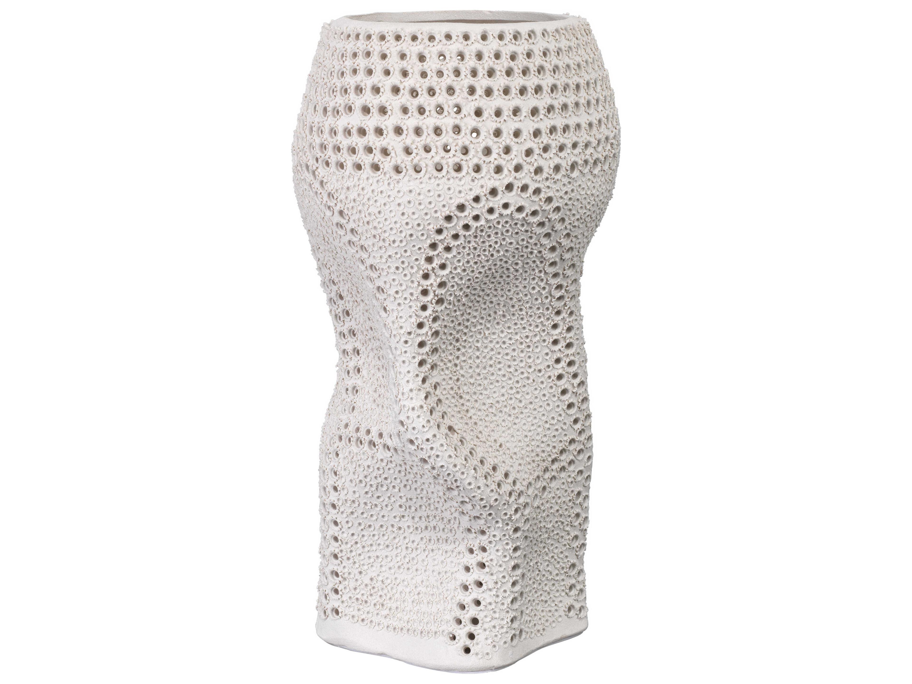 Jamie Young Night Sky Matte White Porcelain Vase