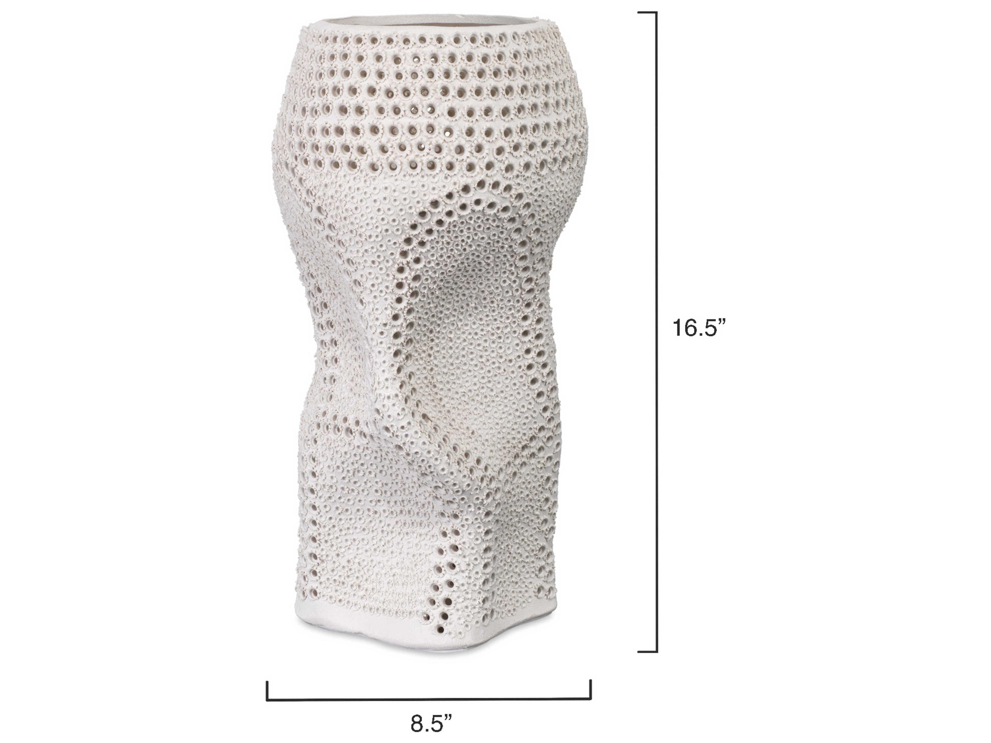 Jamie Young Night Sky Matte White Porcelain Vase