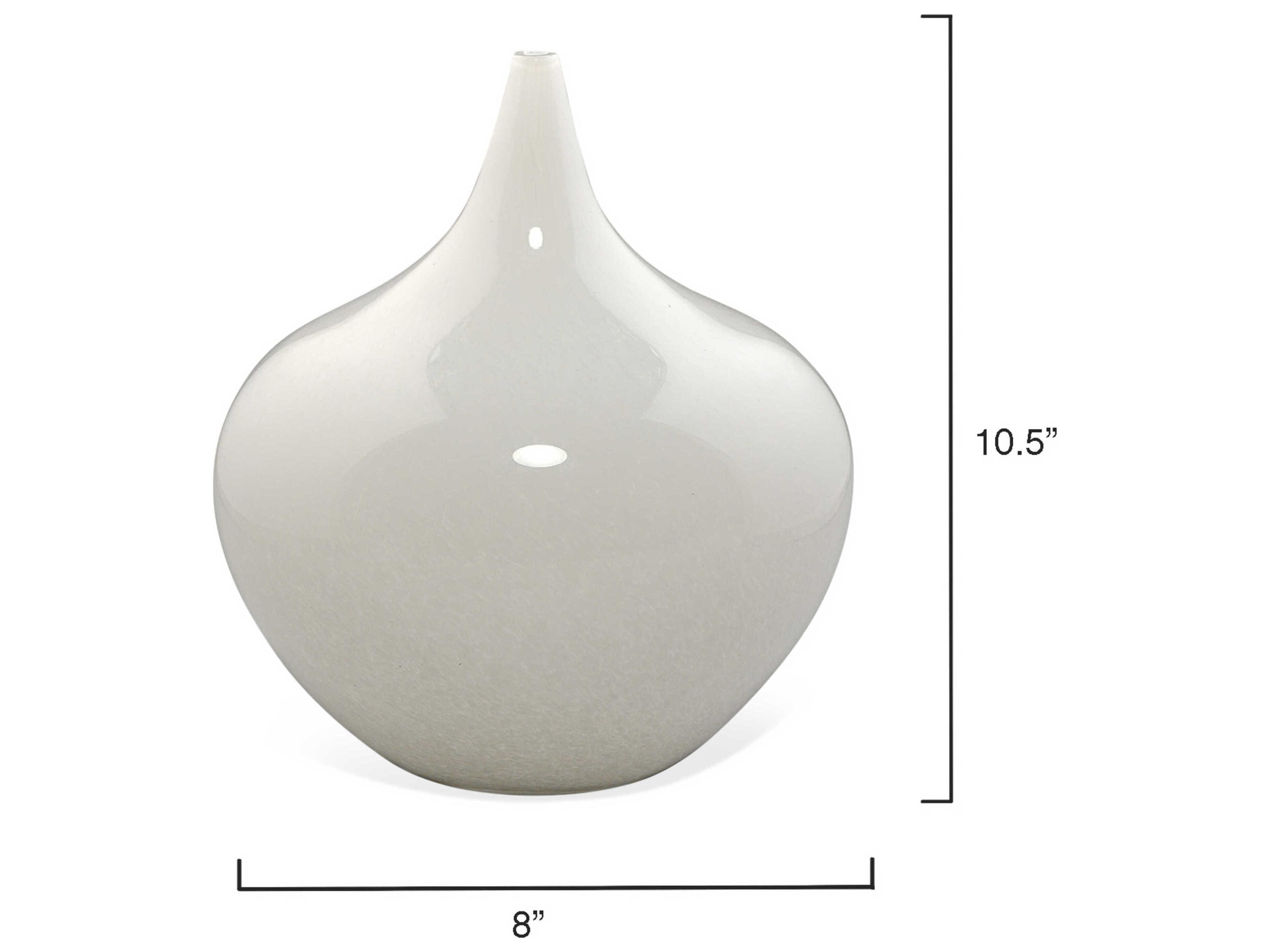 Jamie Young Nymph White Glass Vase Set of 3