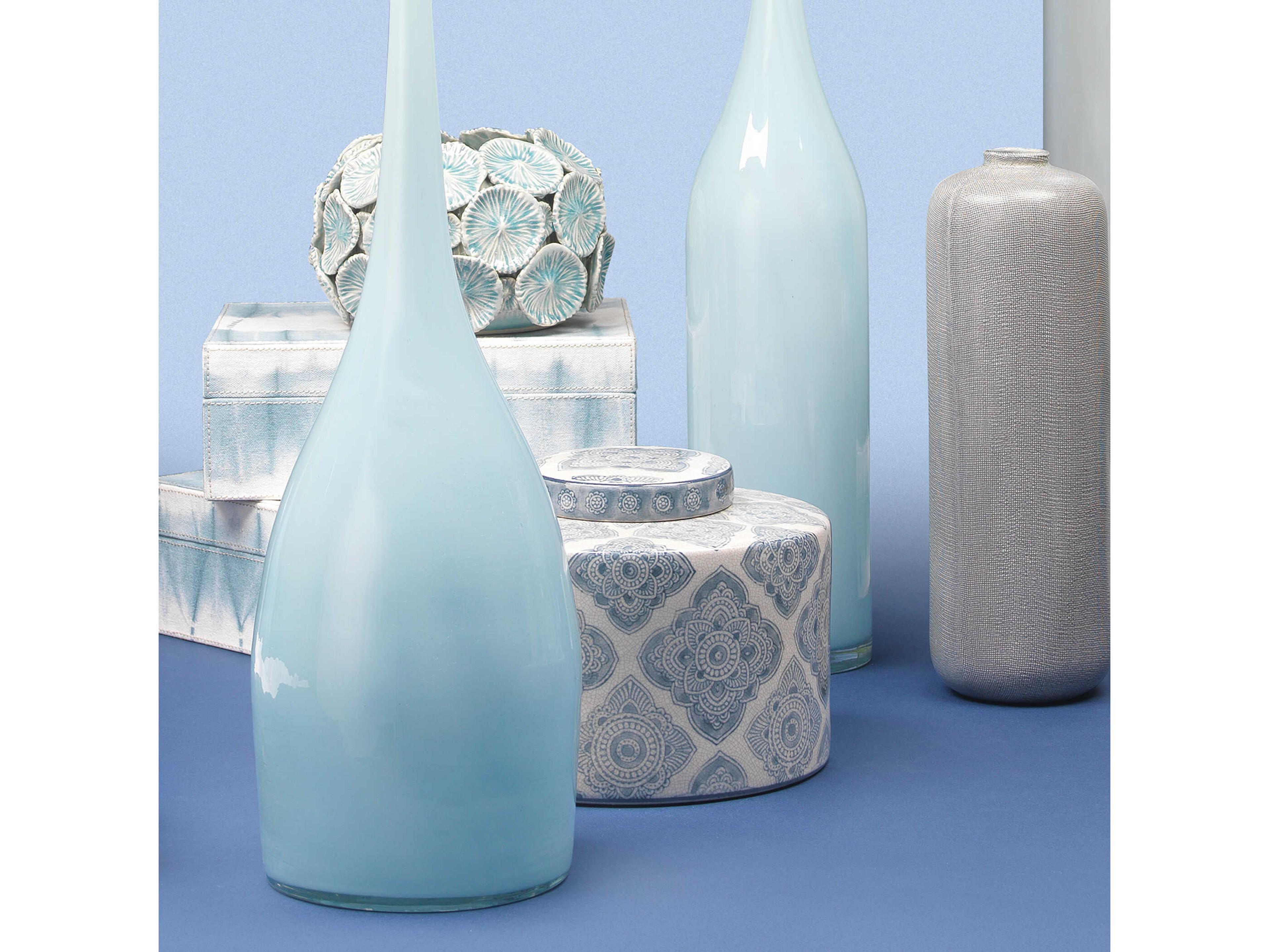 Jamie Young Oran Blue / White Canisters Set of 2