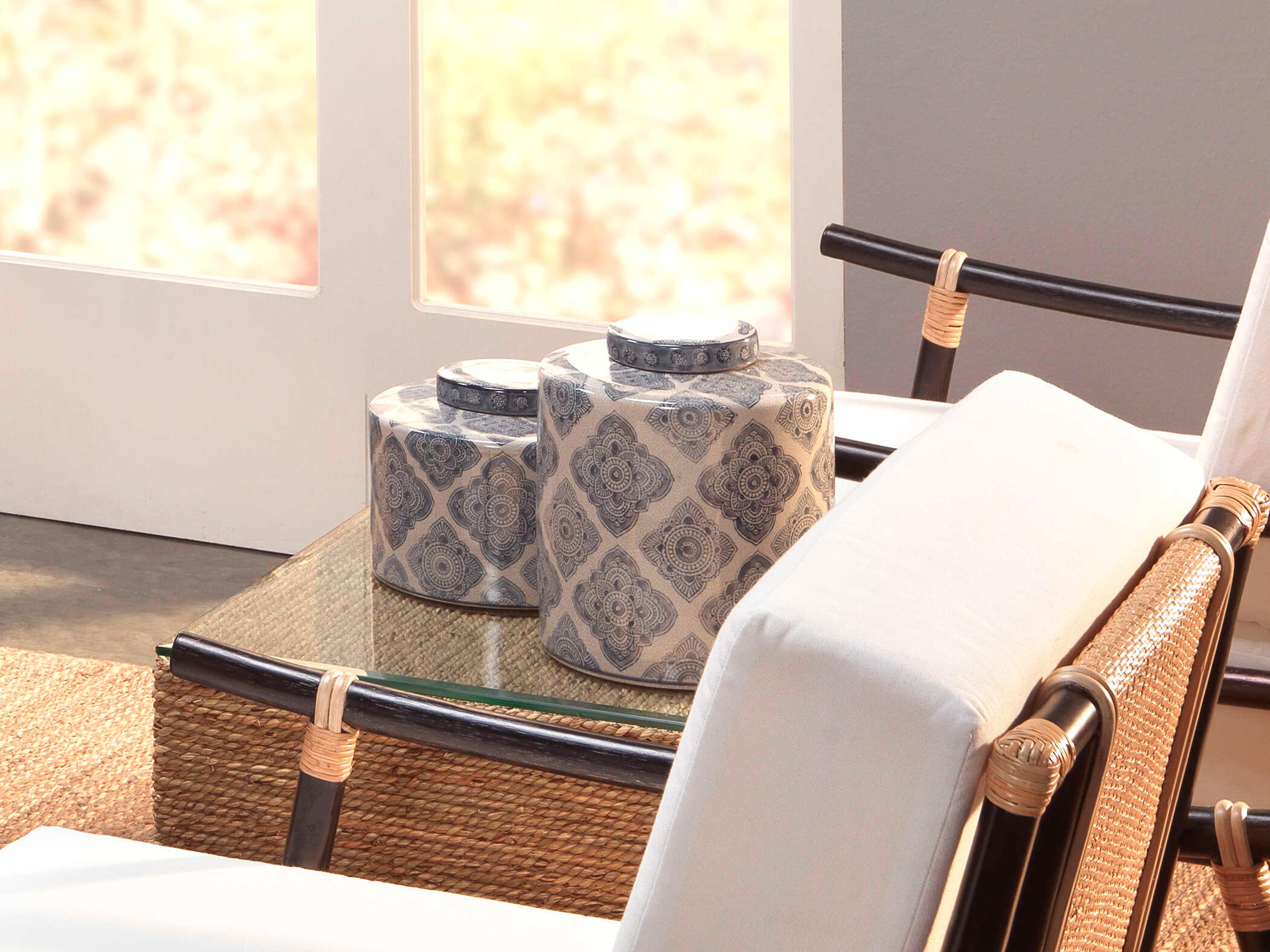 Jamie Young Oran Blue / White Canisters Set of 2