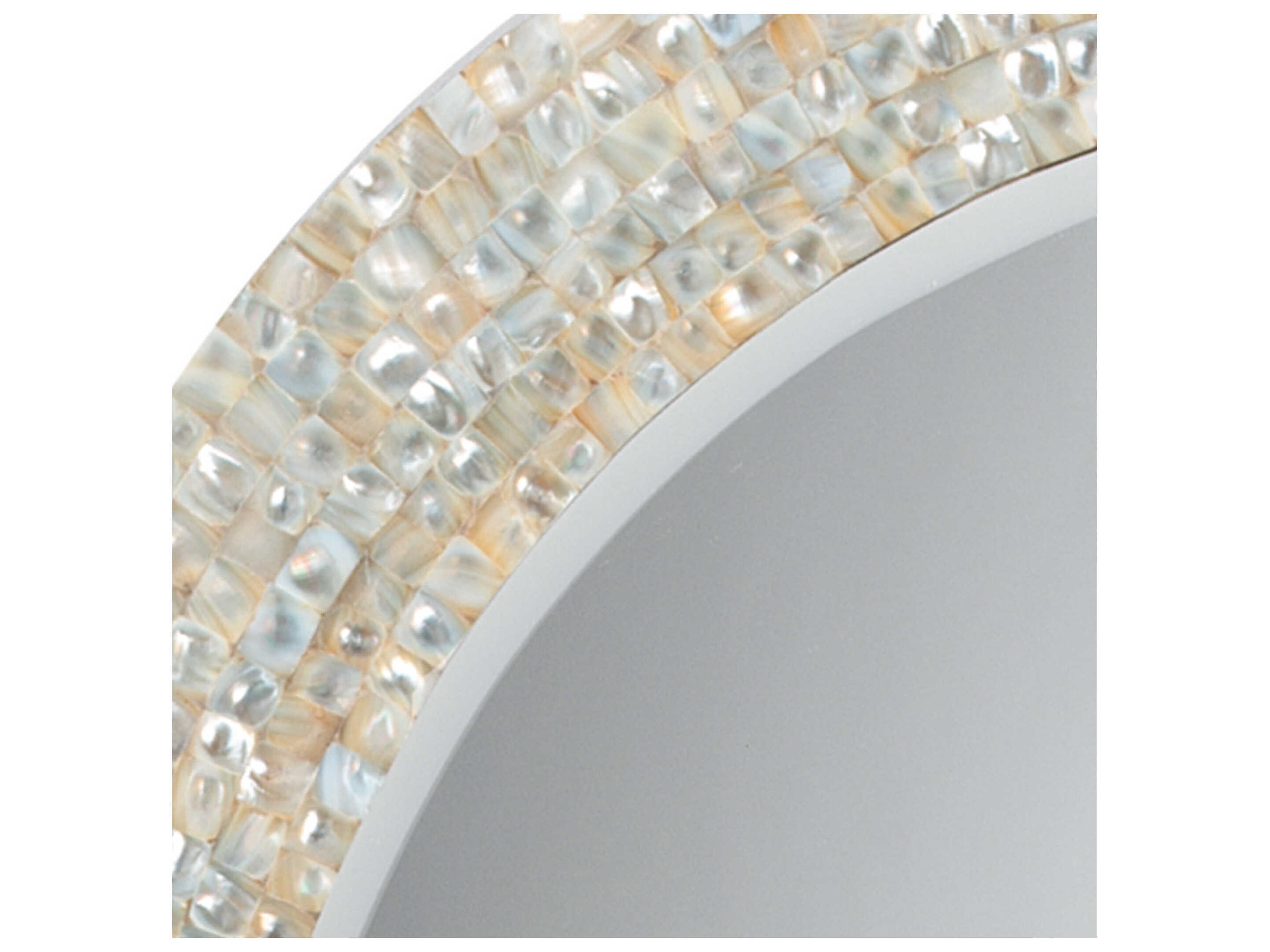 Jamie Young Large Mother of Pearl Oval Wall Mirror