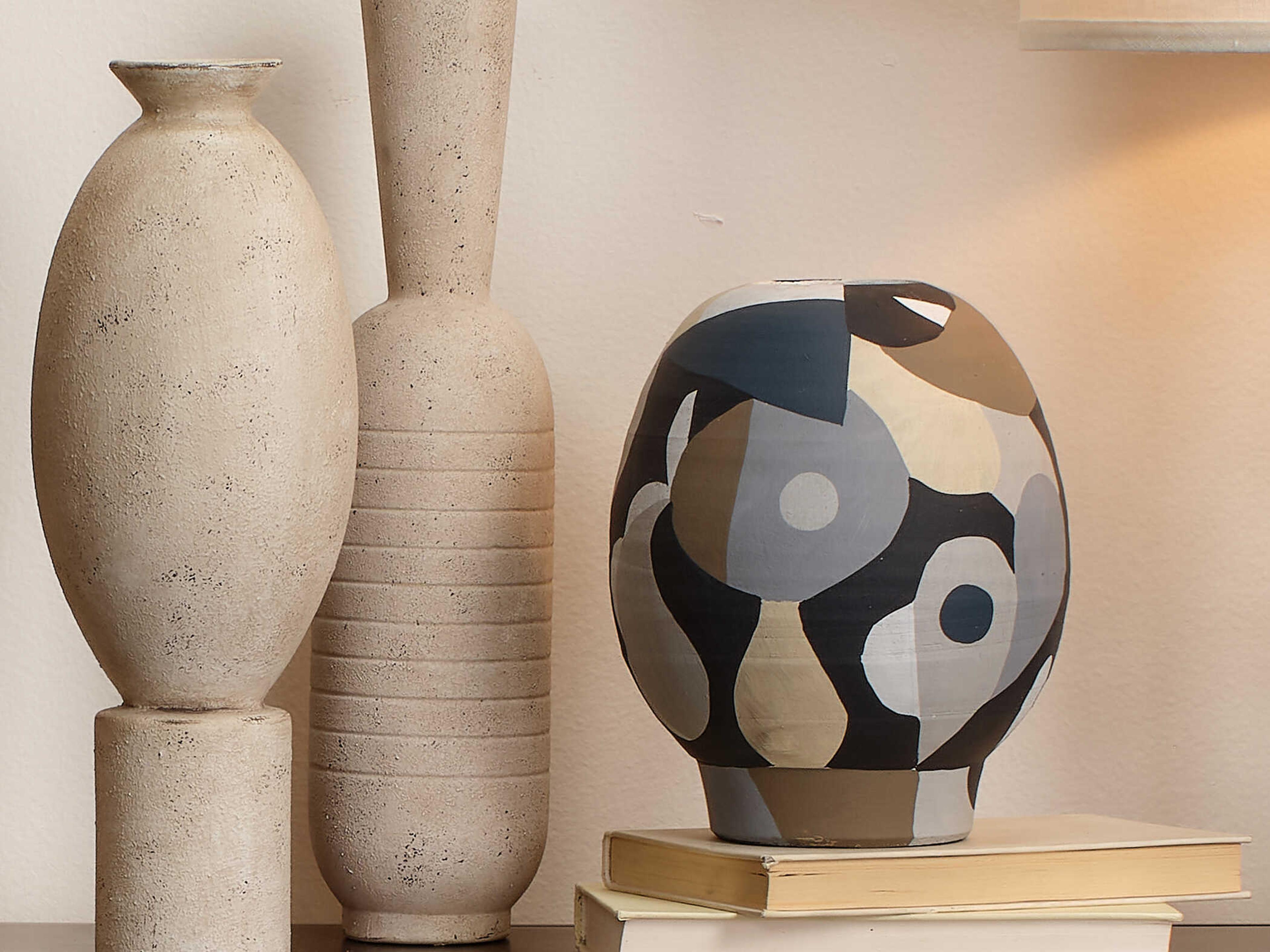 Jamie Young Pablo Neutral Short Vase