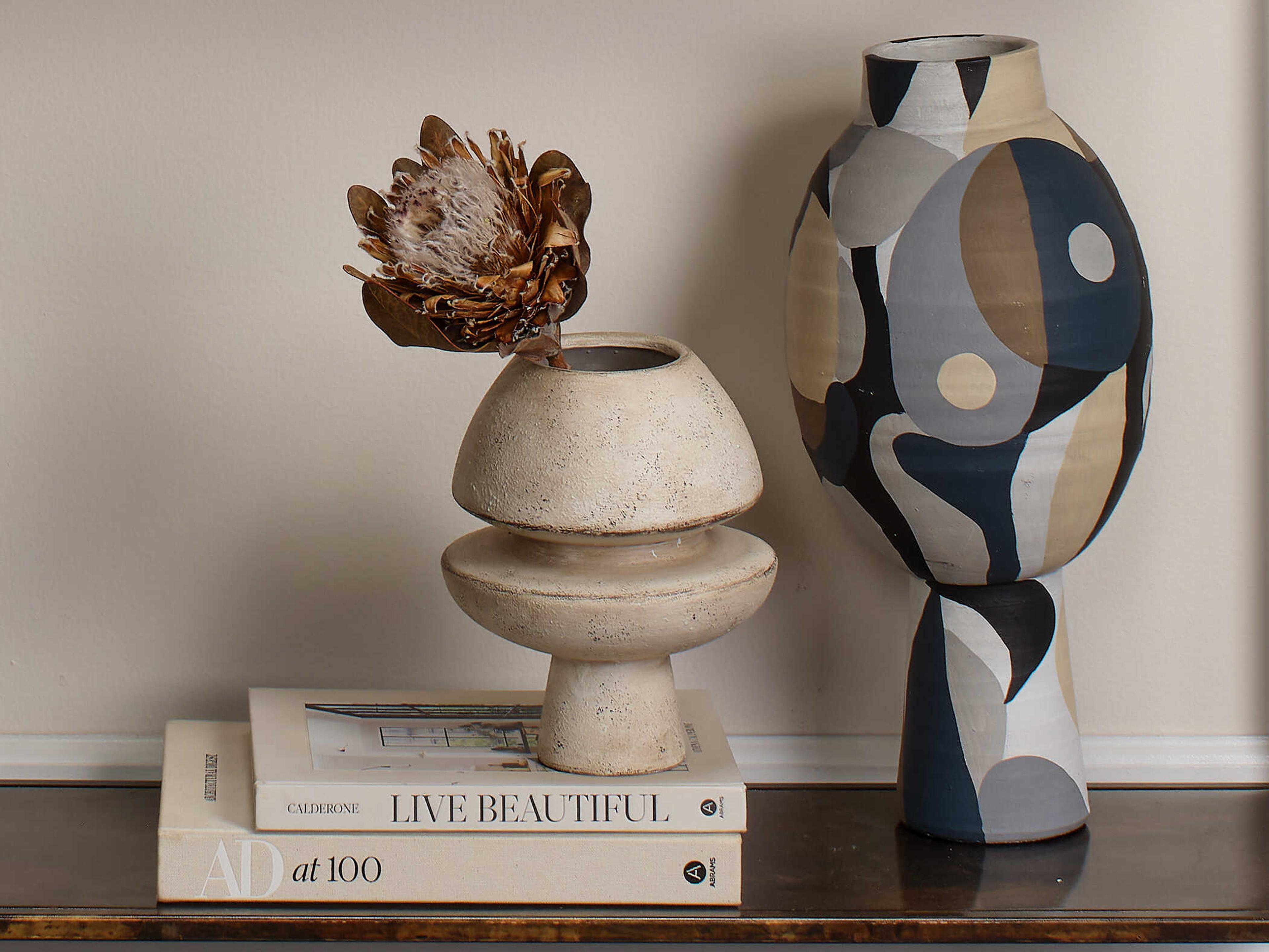 Jamie Young Pablo Neutral Tall Vase