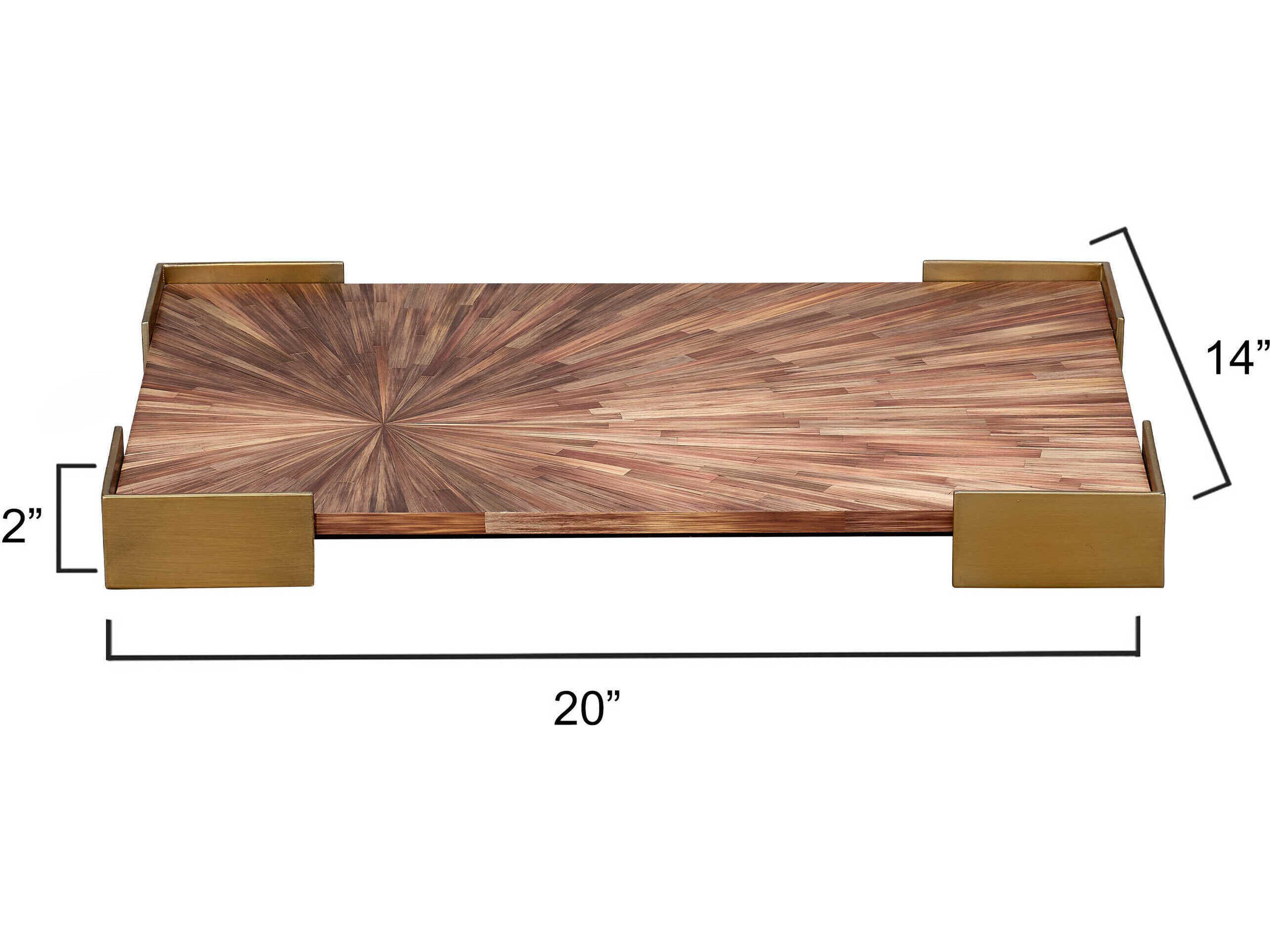 Jamie Young Palm Marquetry Tray