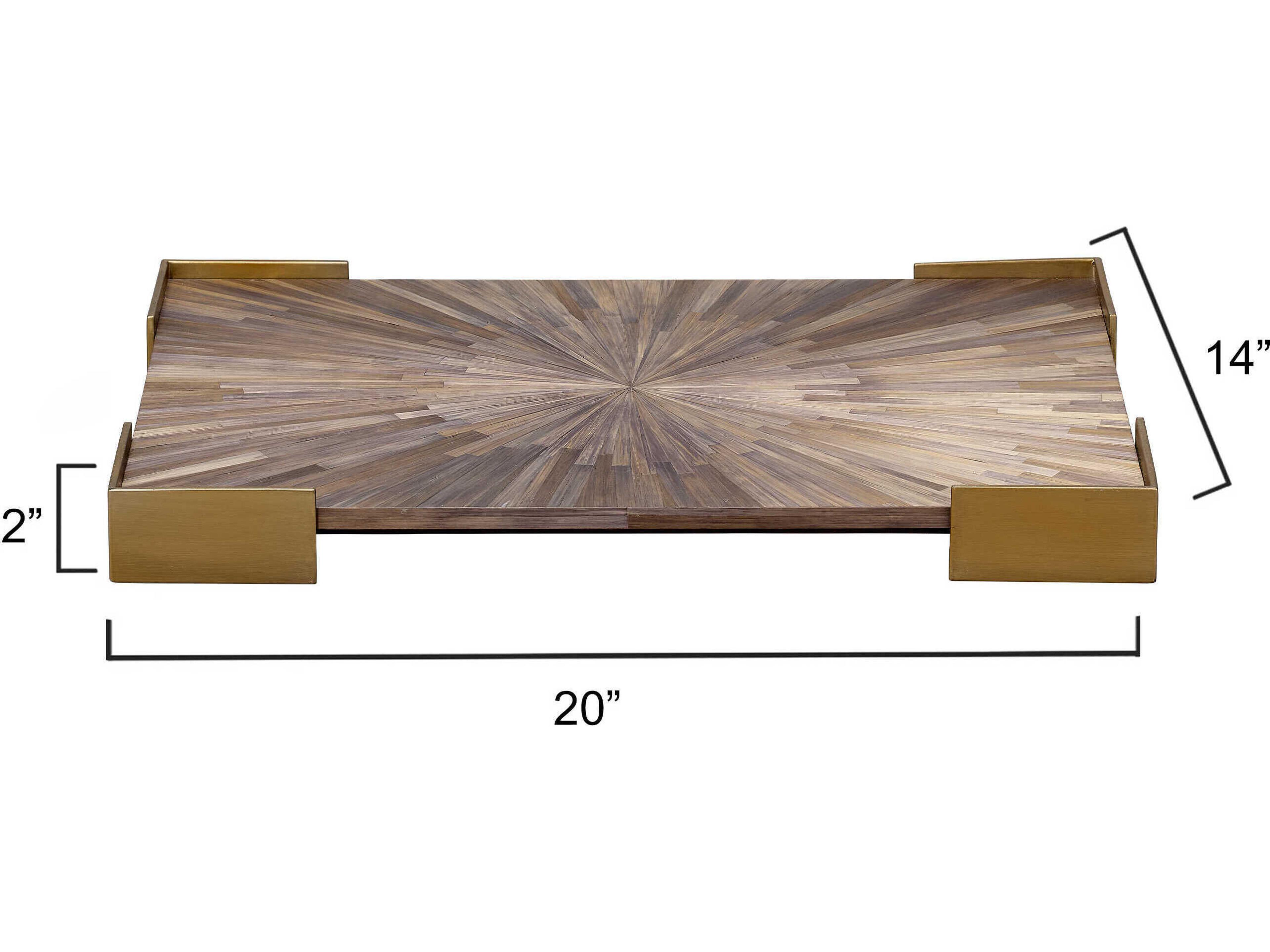 Jamie Young Palm Marquetry Tray