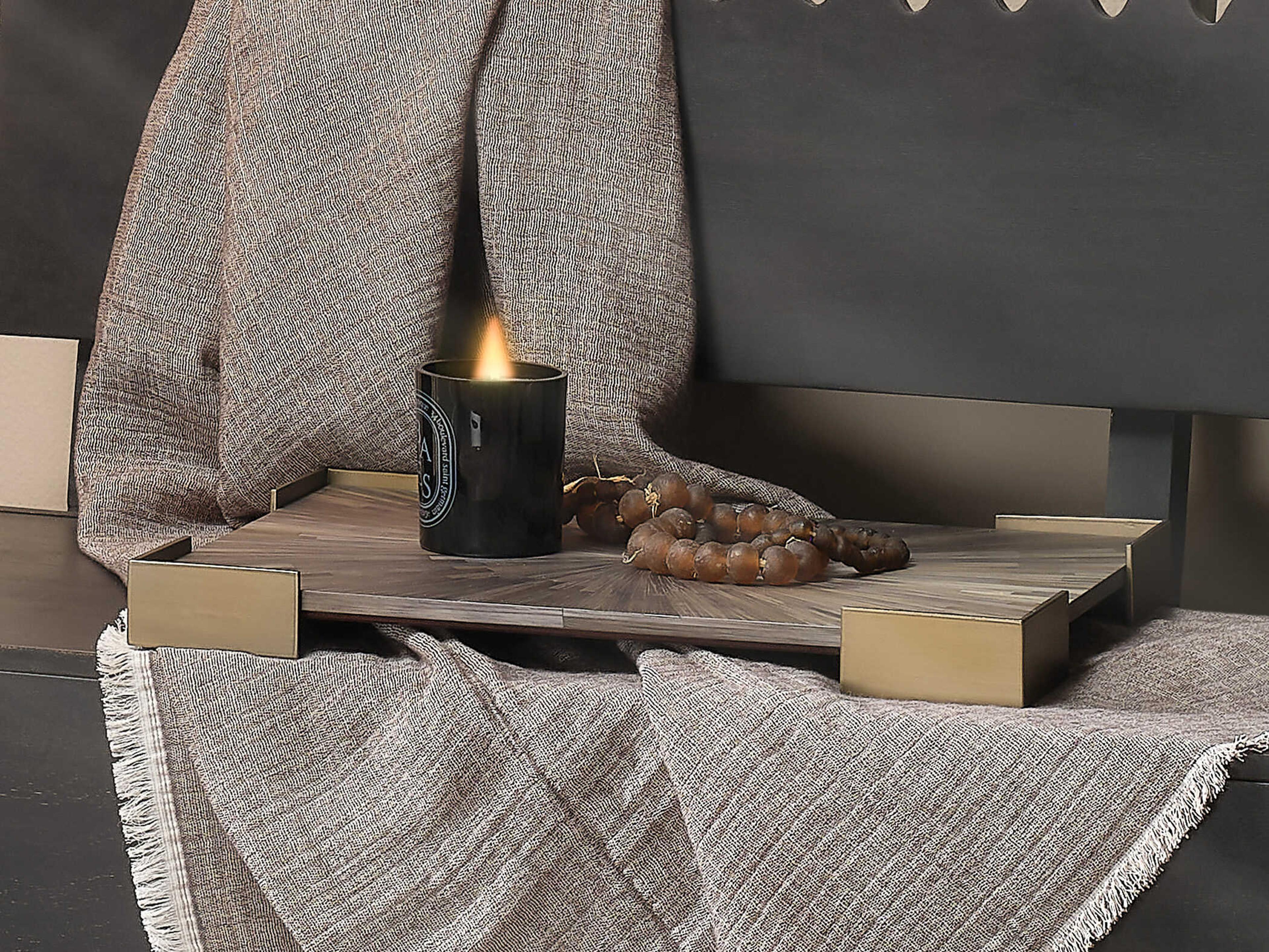 Jamie Young Palm Marquetry Tray