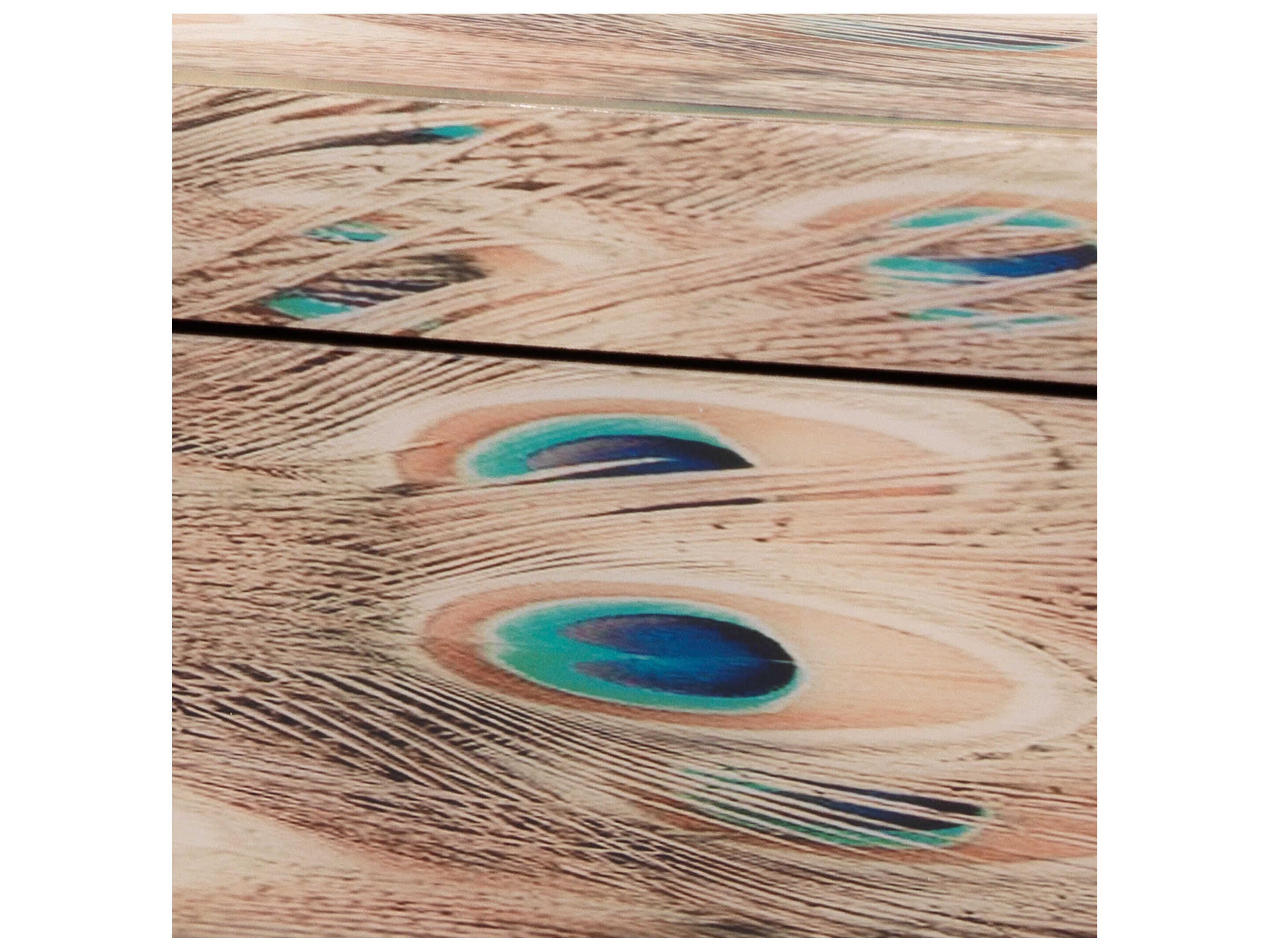 Jamie Young Plume White Peacock Lacquer Jewelry Box