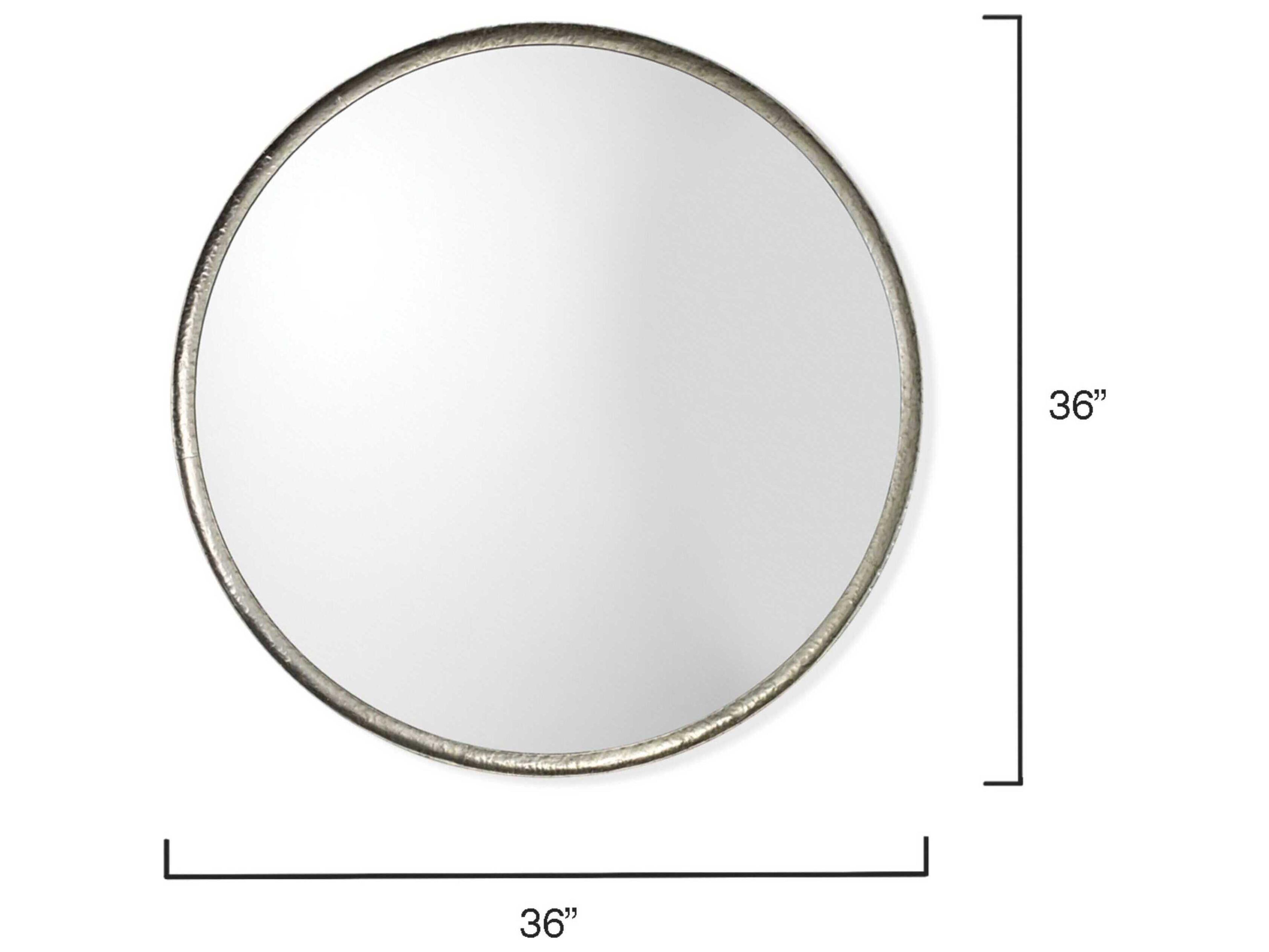 Jamie Young Refined Silver Leaf ide Round Wall Mirror