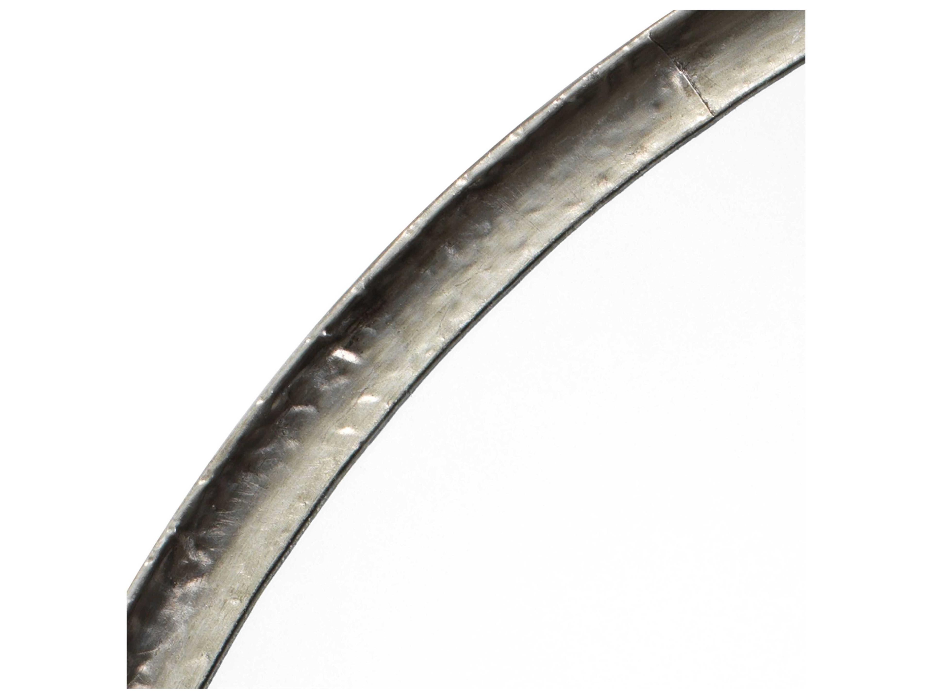 Jamie Young Refined Silver Leaf ide Round Wall Mirror