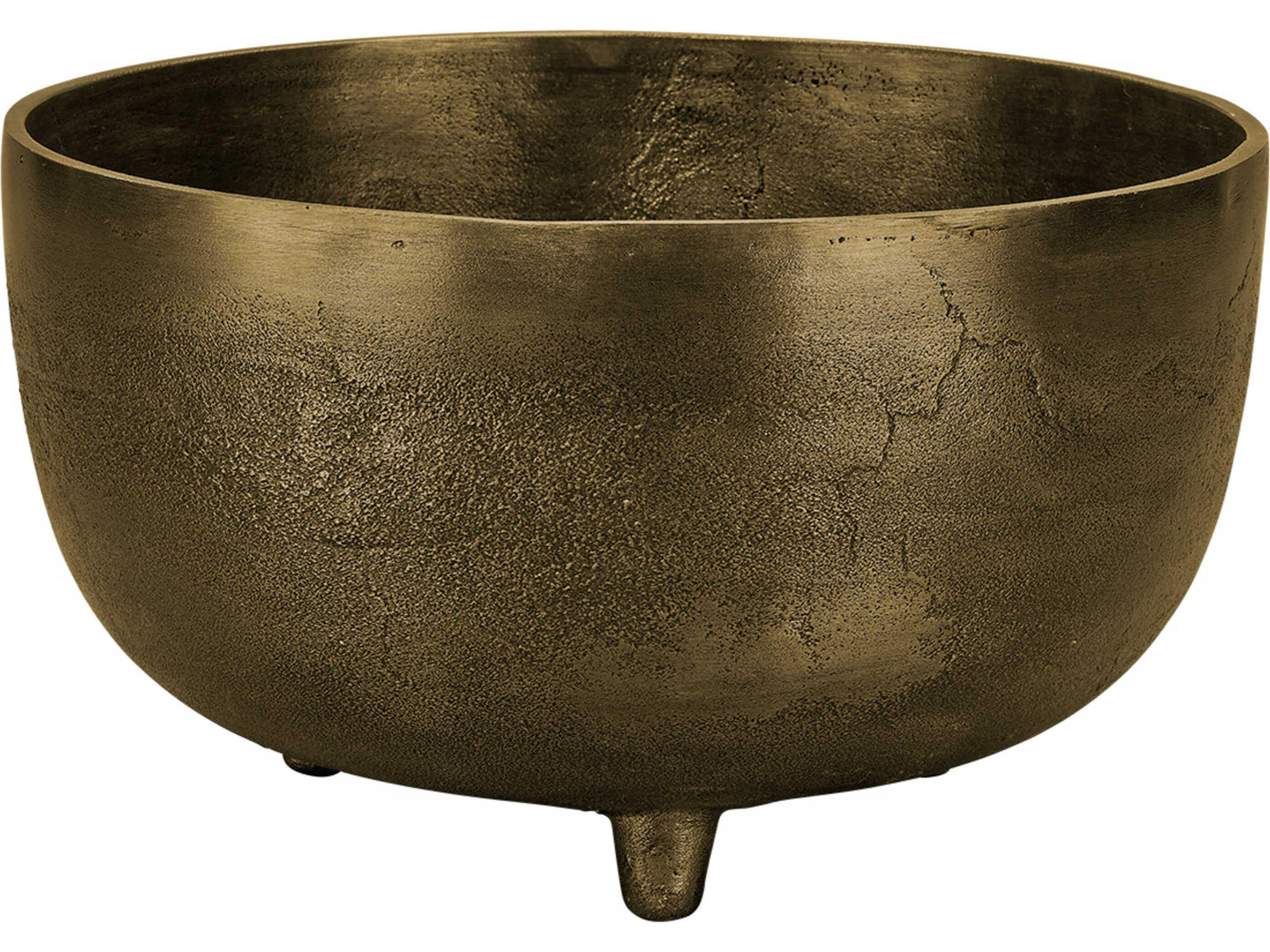 Antique Brass 10" Relic Footed Decorative Bowl