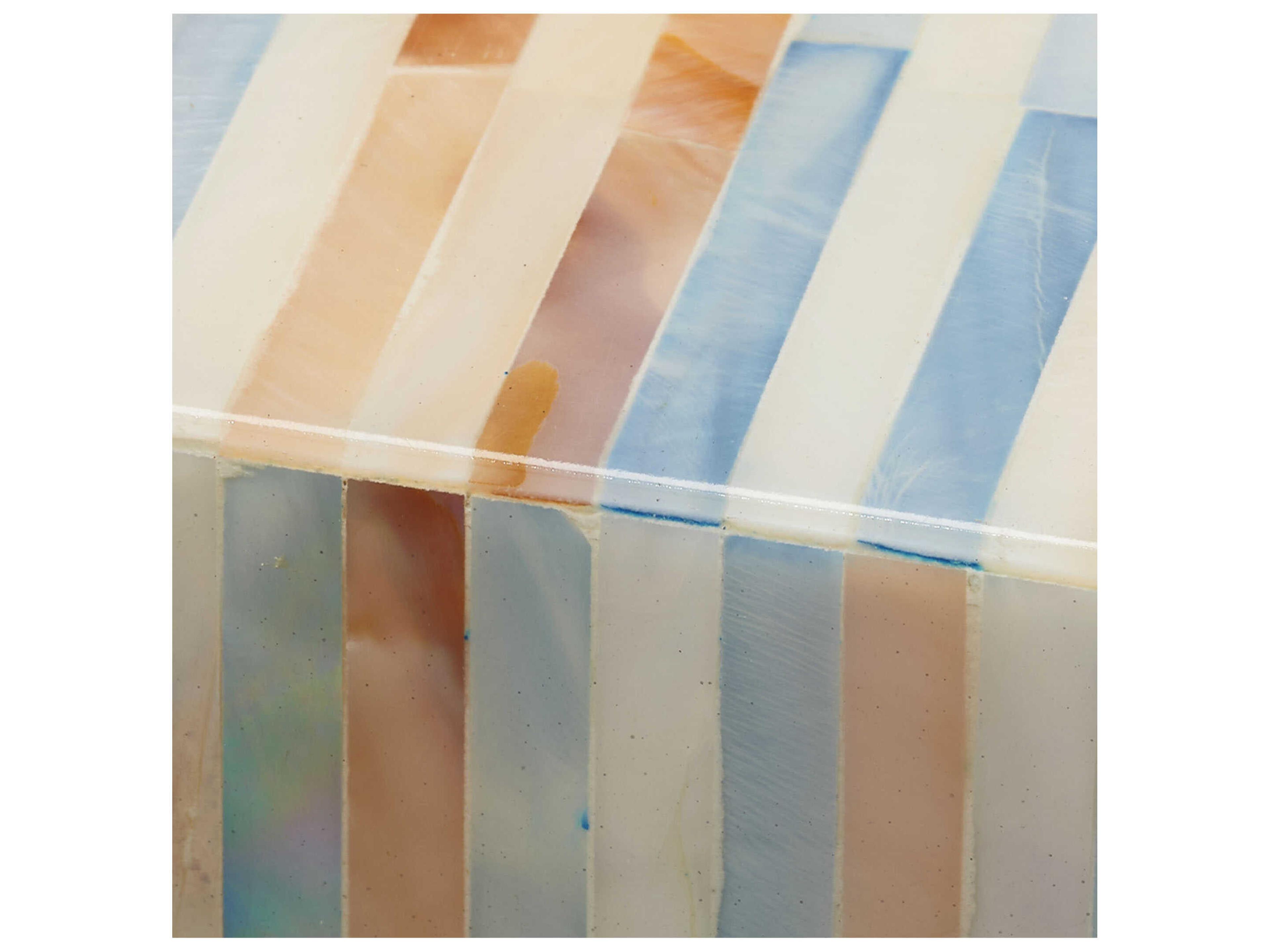 Jamie Young Roosevelt Mother of Pearl Blue Decorative Box