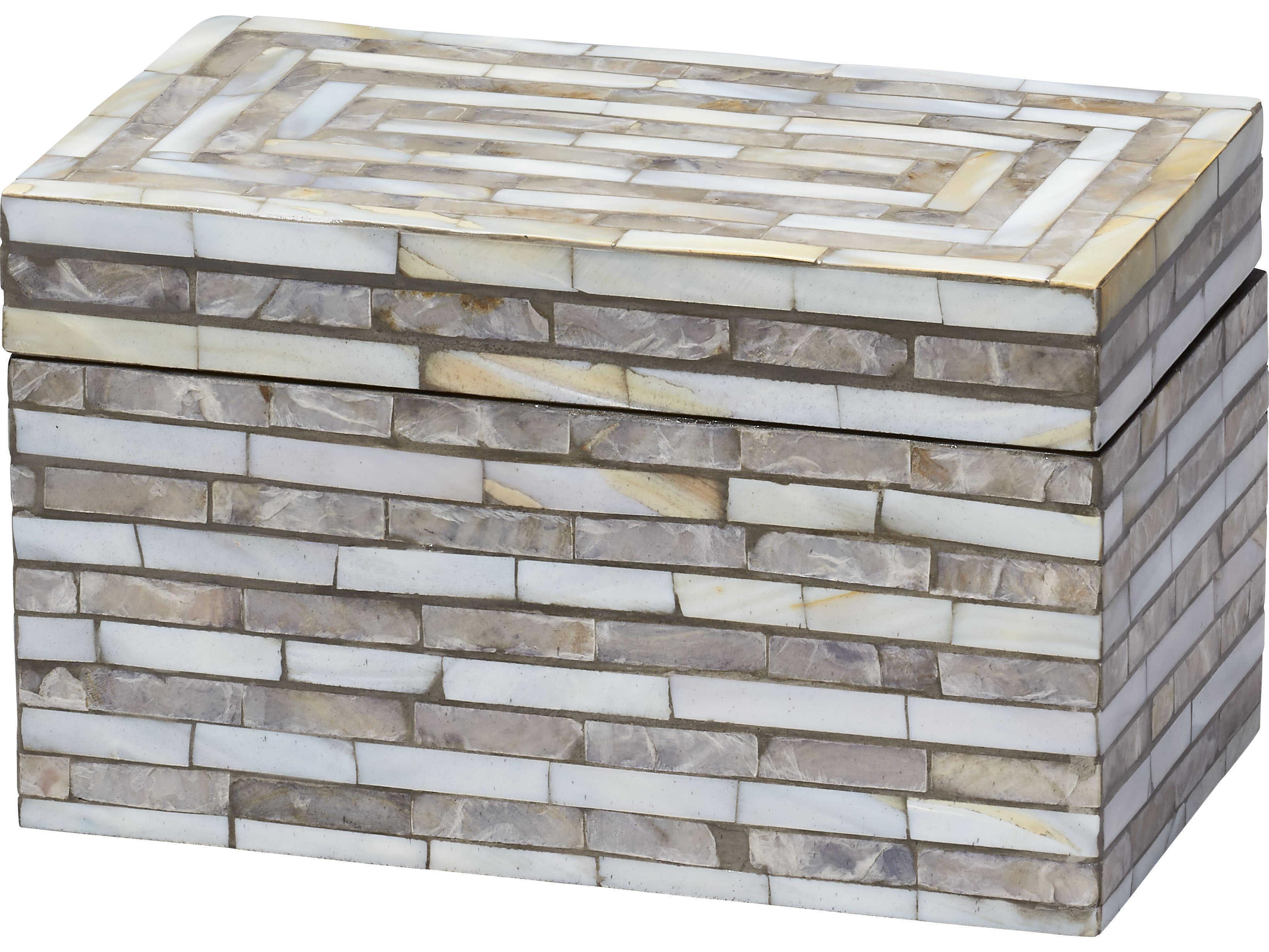 Roosevelt Mother of Pearl Grey Decorative Box