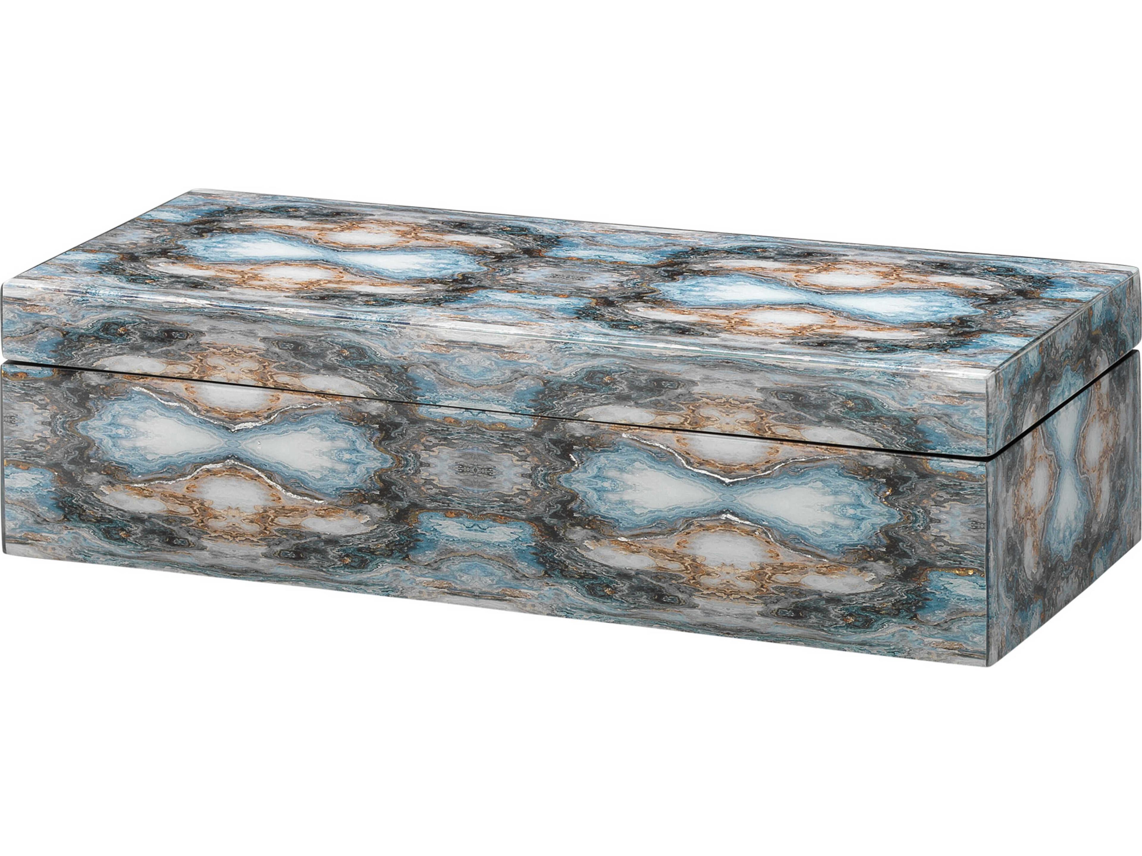 Jamie Young Indigo Blue Lacquer Jewelry Box