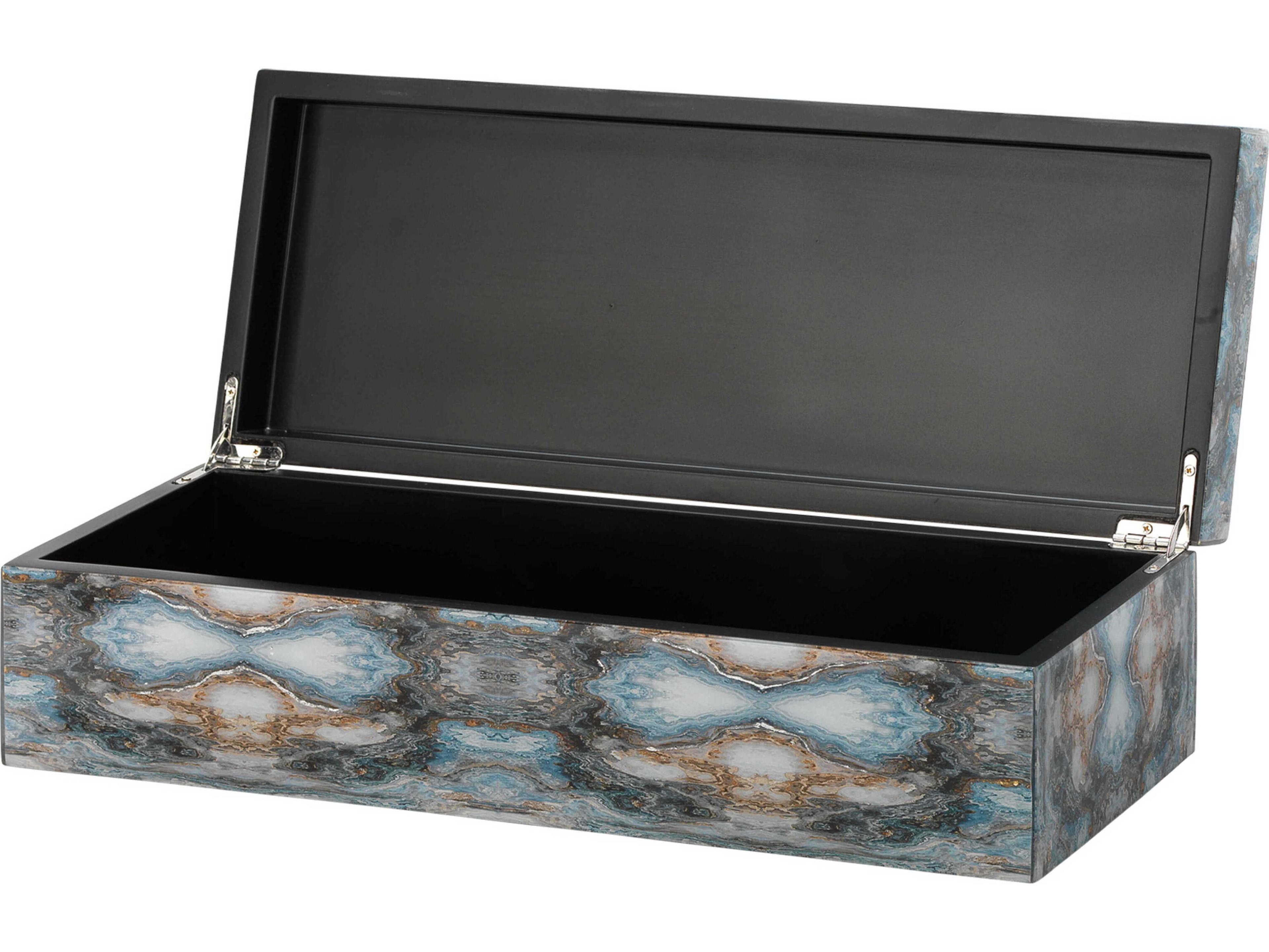 Jamie Young Indigo Blue Lacquer Jewelry Box