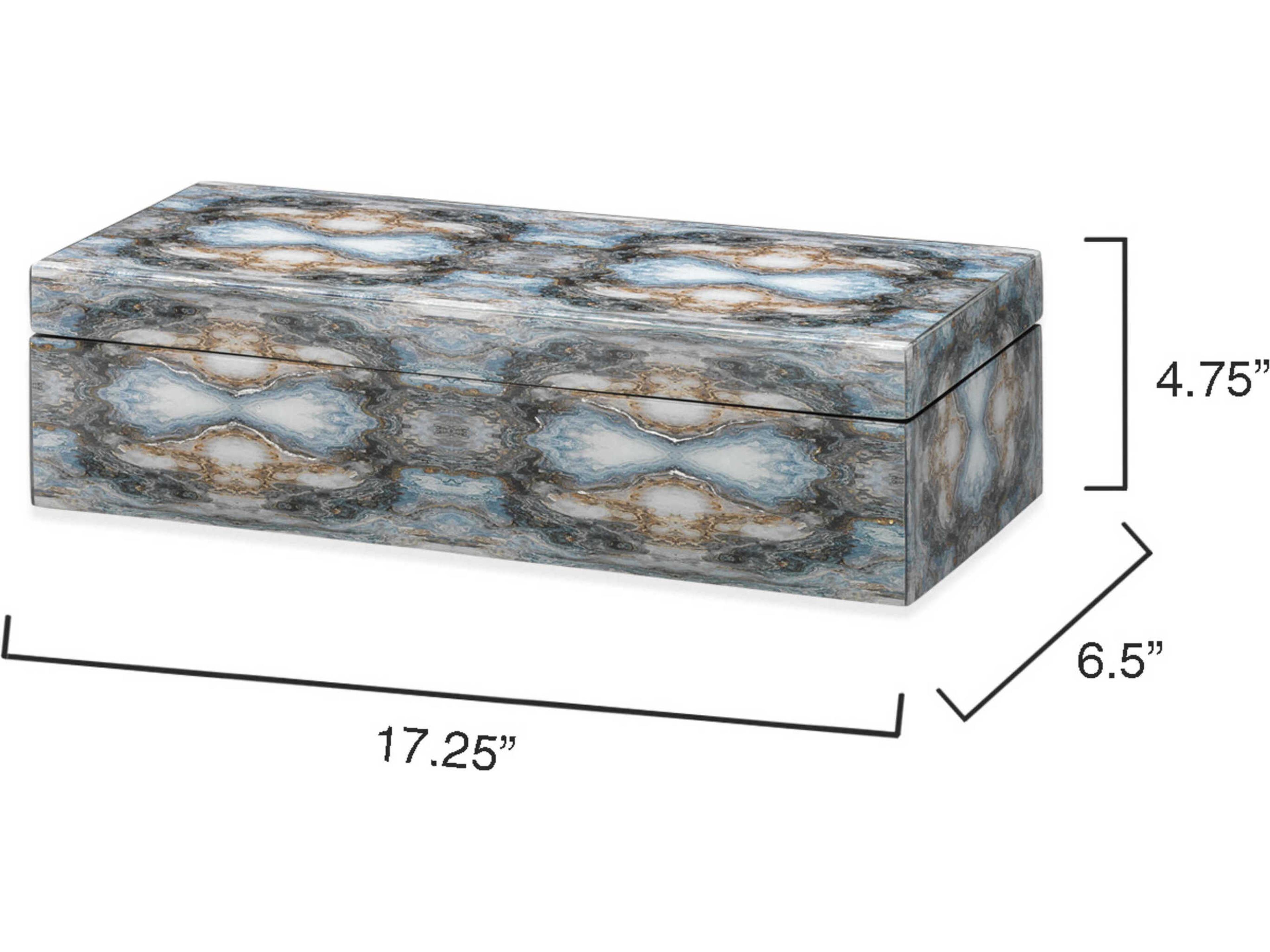 Jamie Young Indigo Blue Lacquer Jewelry Box