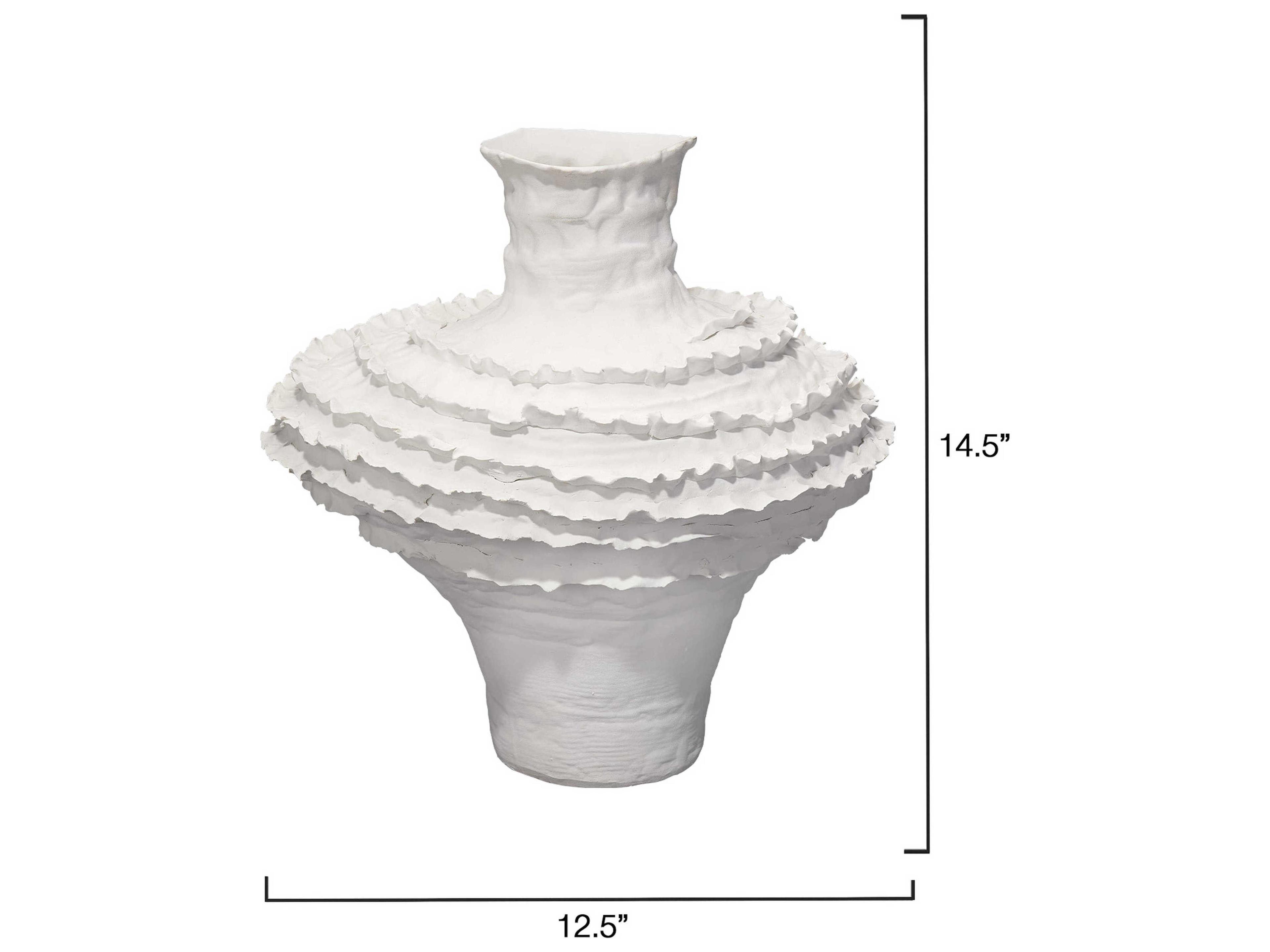 Jamie Young Ruffle White Vase