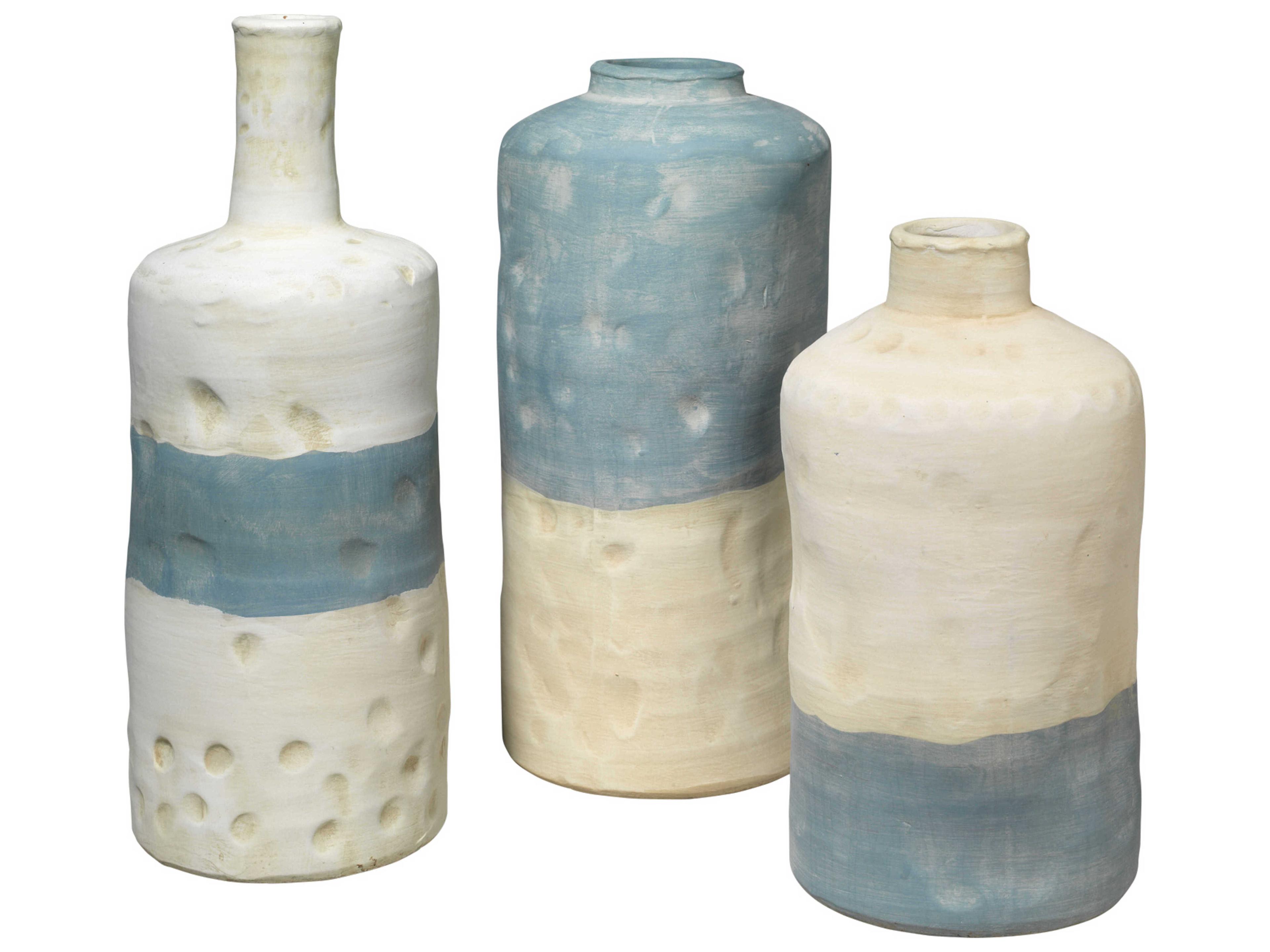 Jamie Young Blue / White Vessels Set of 3