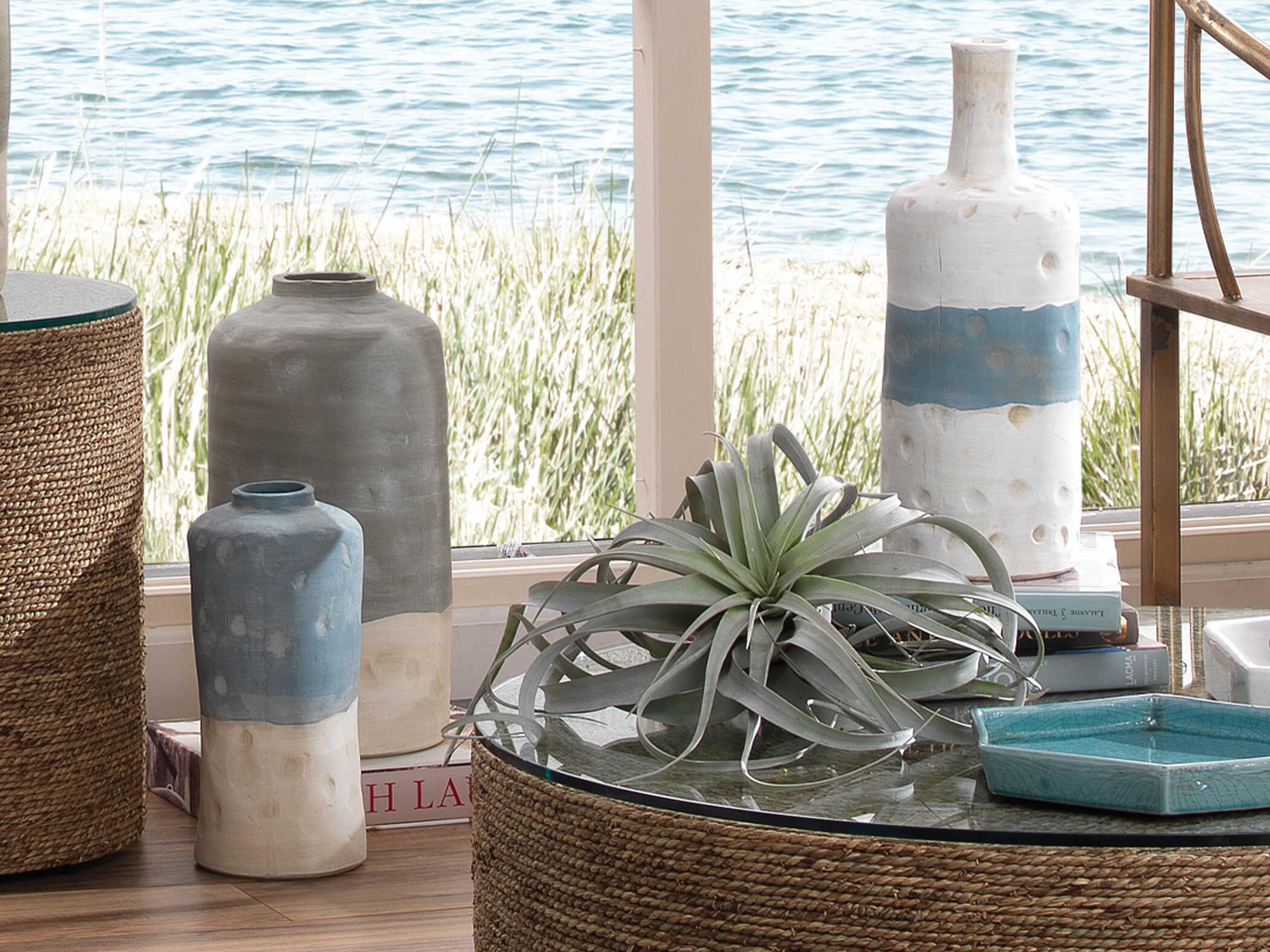 Jamie Young Blue / White Vessels Set of 3