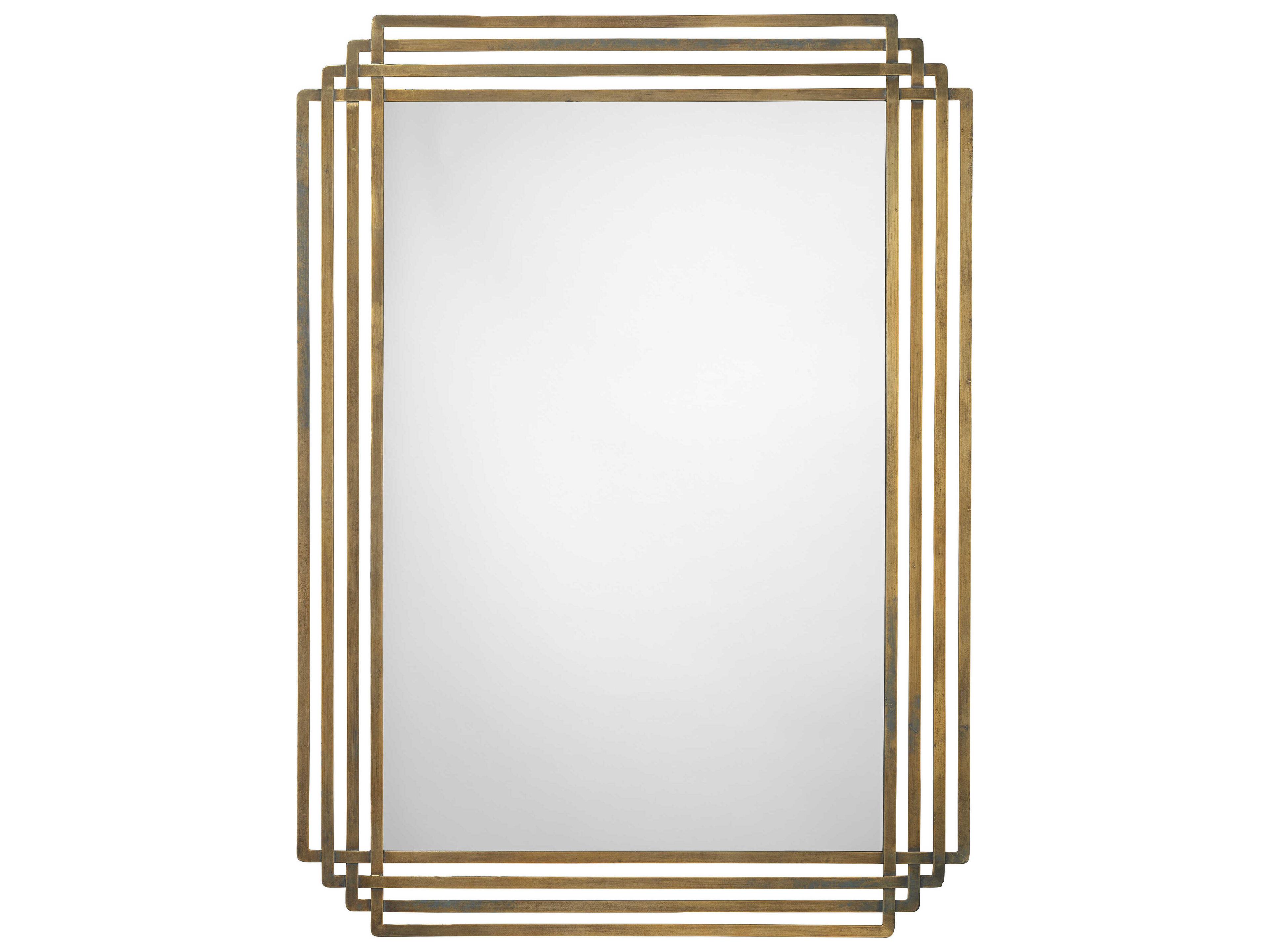 Serai Antique Brass Rectangular Wall Mirror