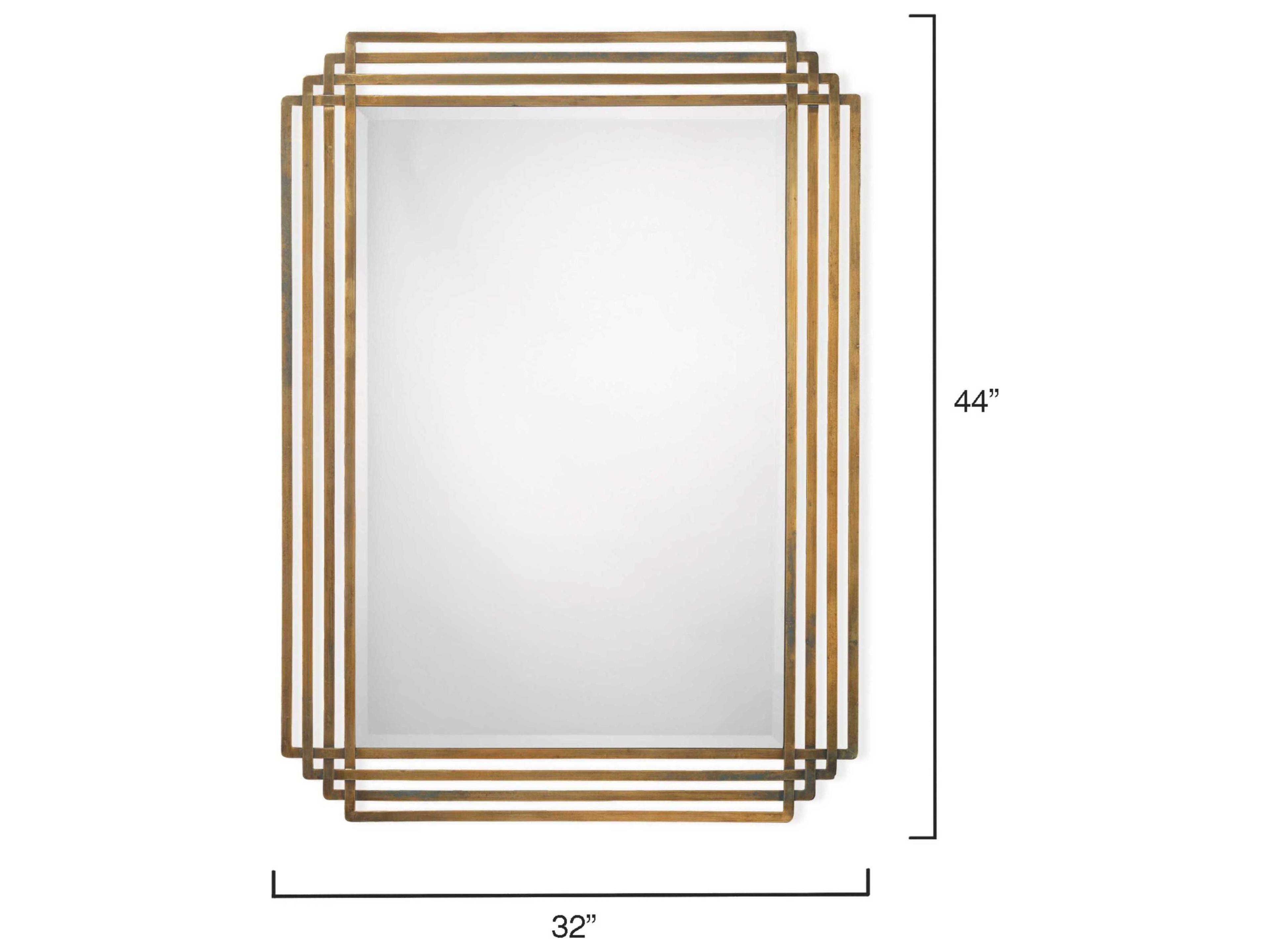 Jamie Young Serai Antique Brass Rectangular Wall Mirror