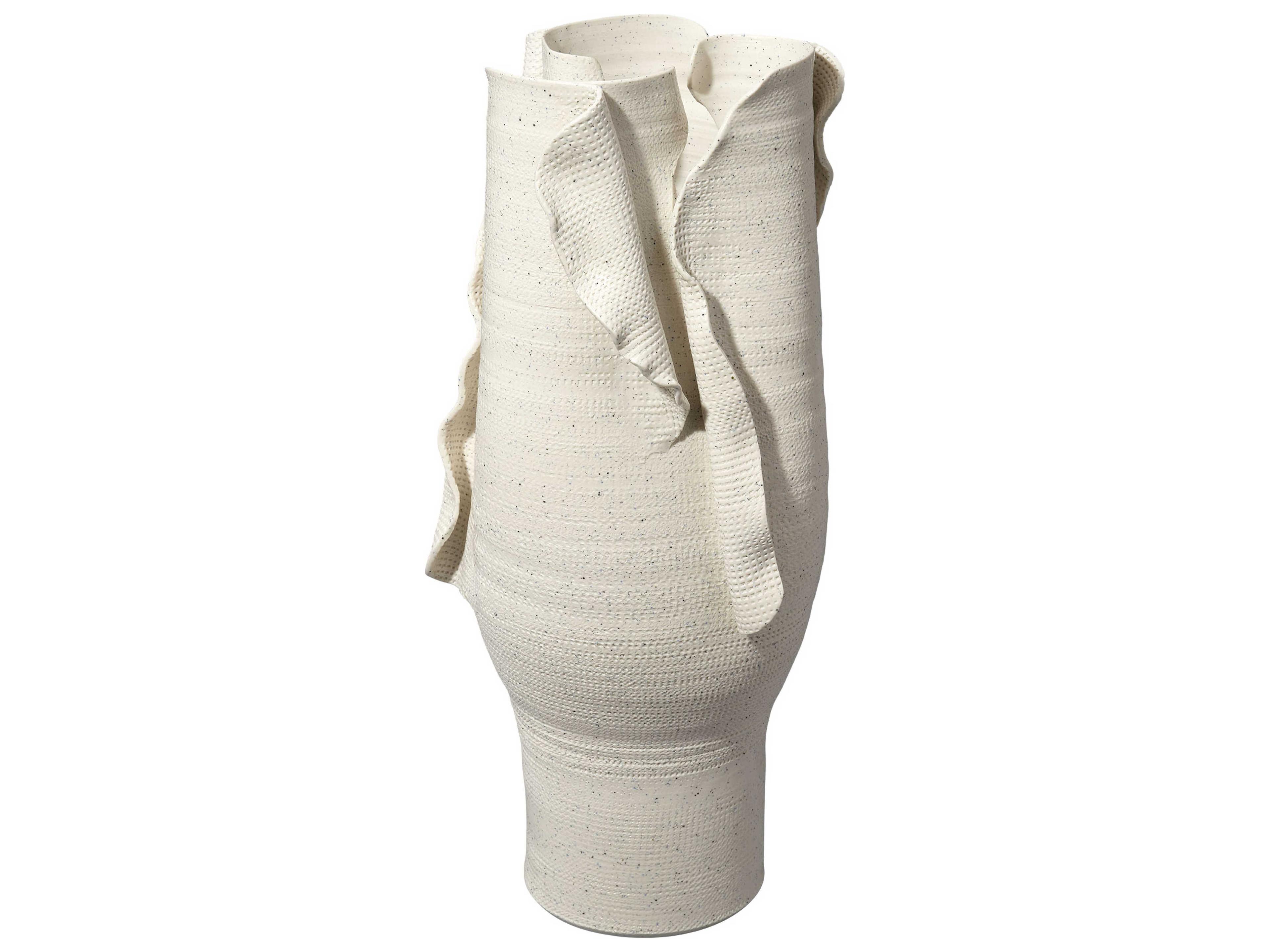 Severed Matte White Vase