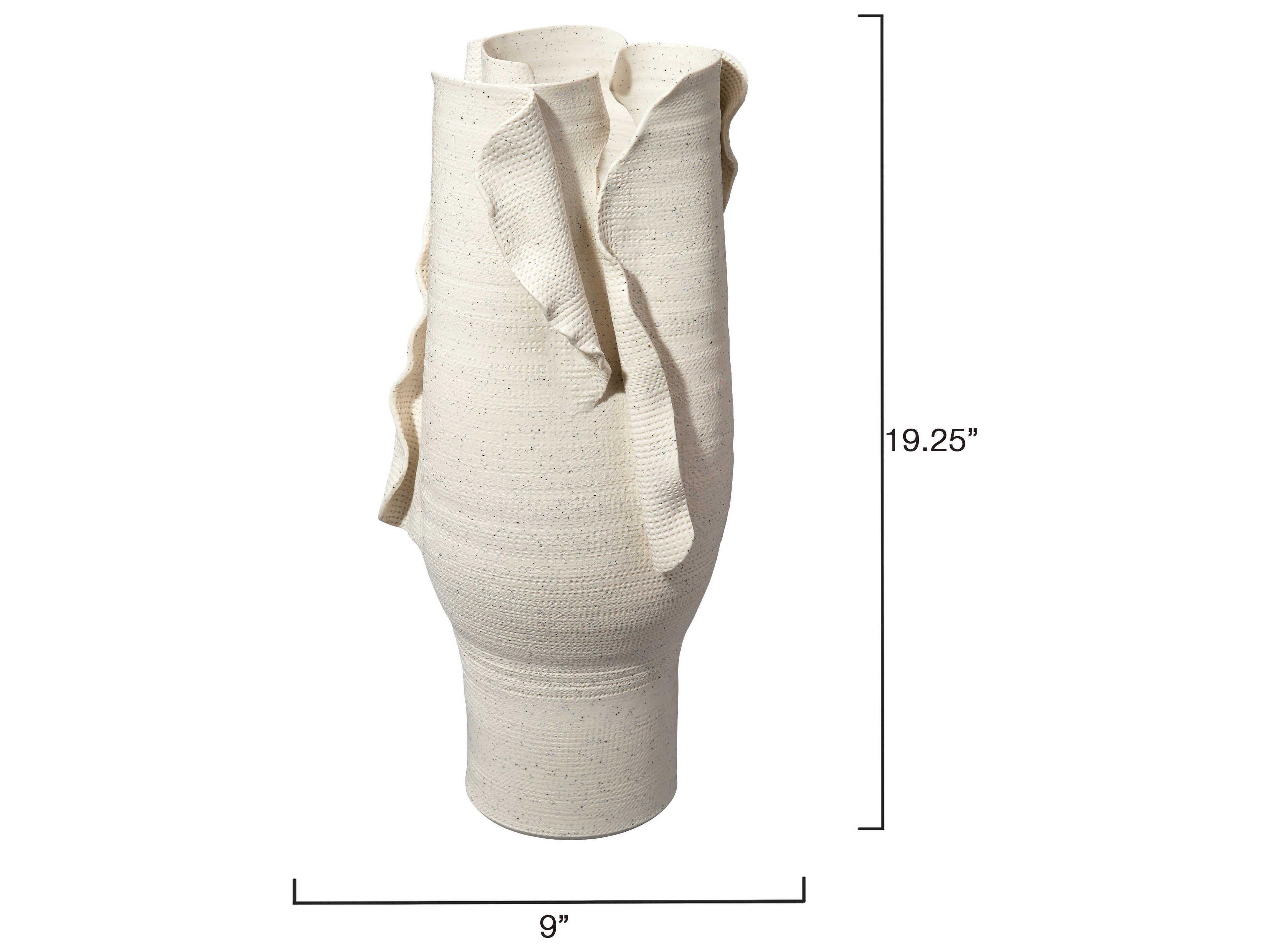 Jamie Young Severed Matte White Vase