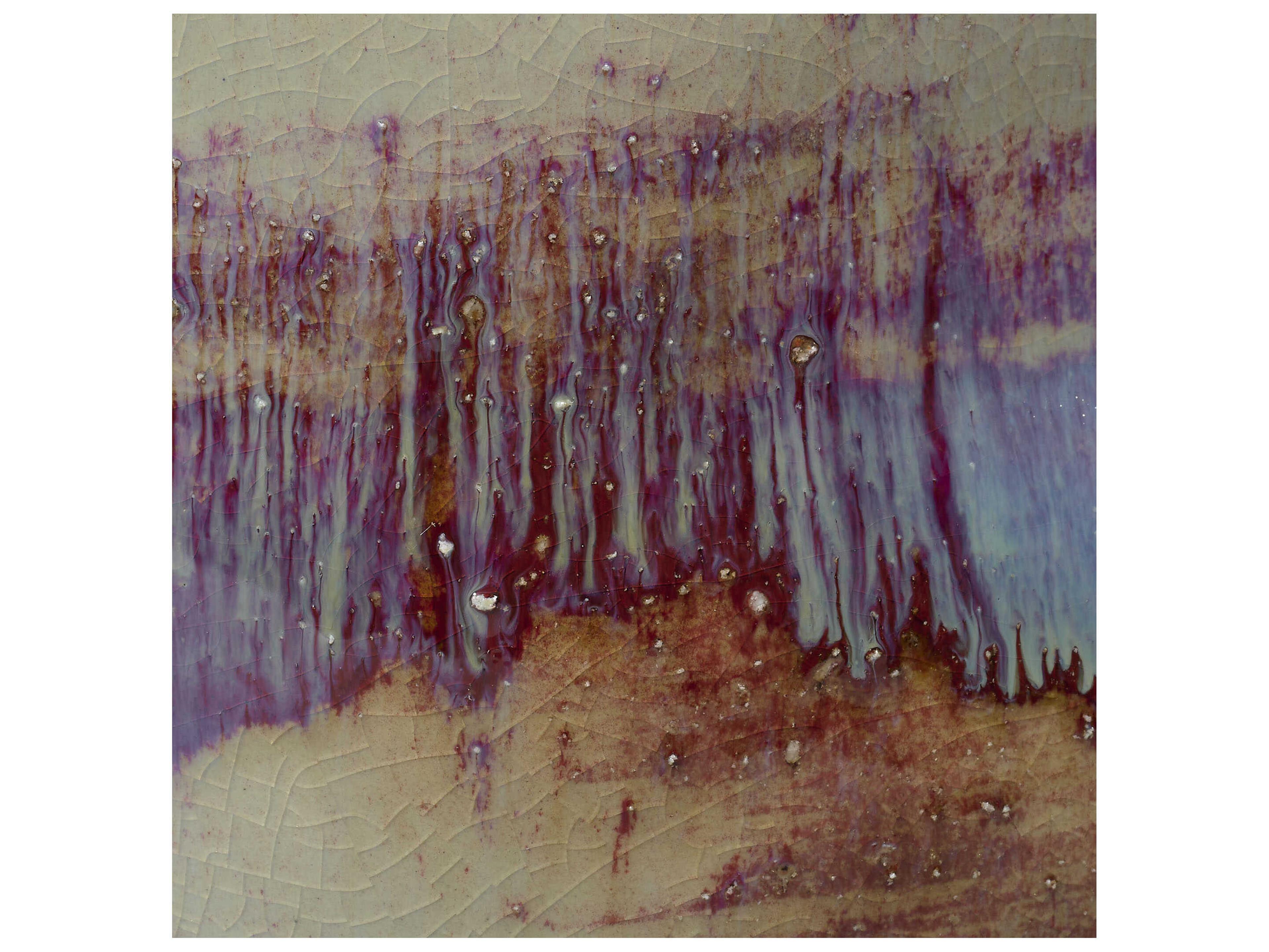 Jamie Young Seville Reactive Blue Natural Purple Glaze Vase