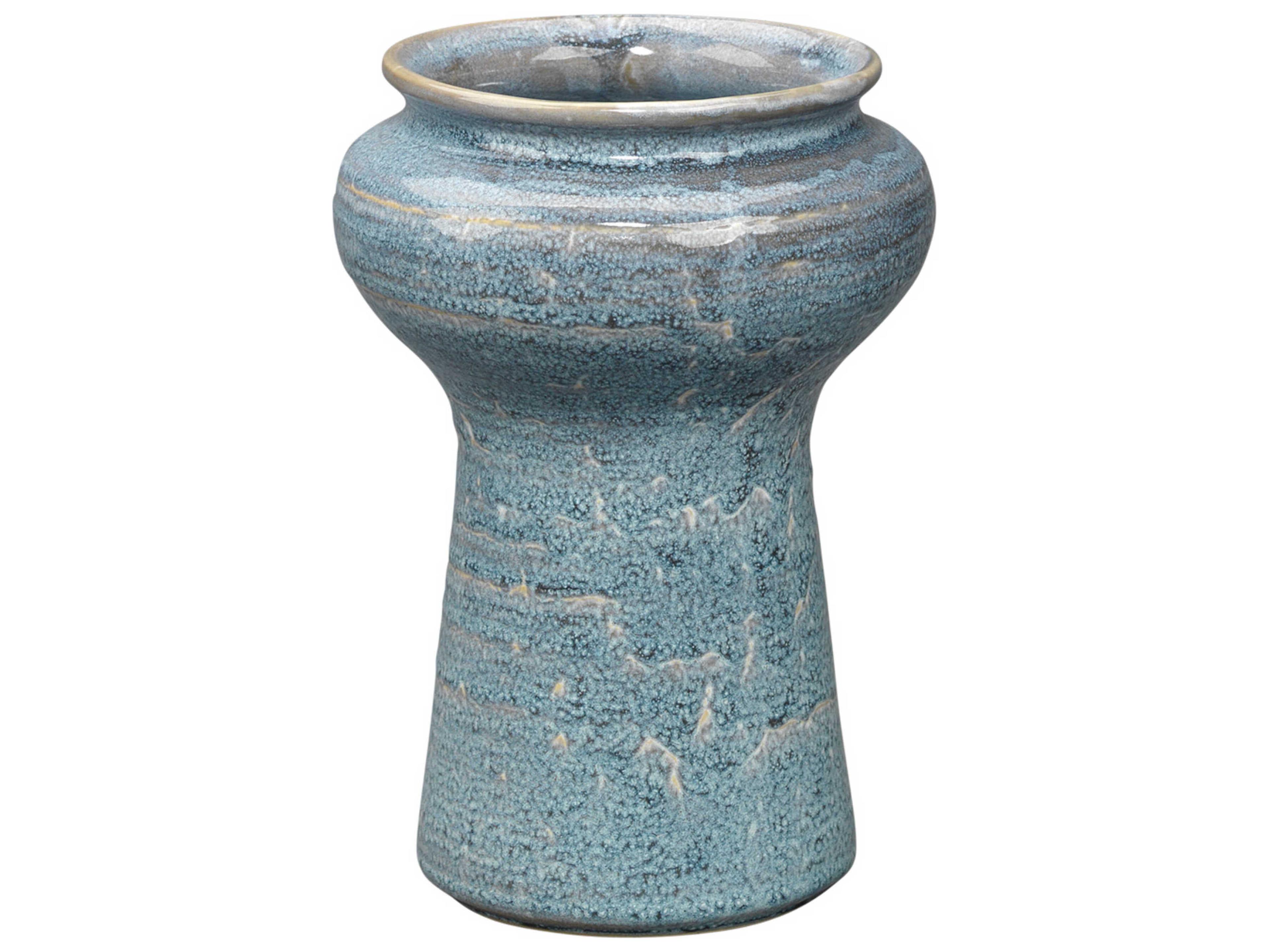 Jamie Young Blue Reactive Glaze Vase