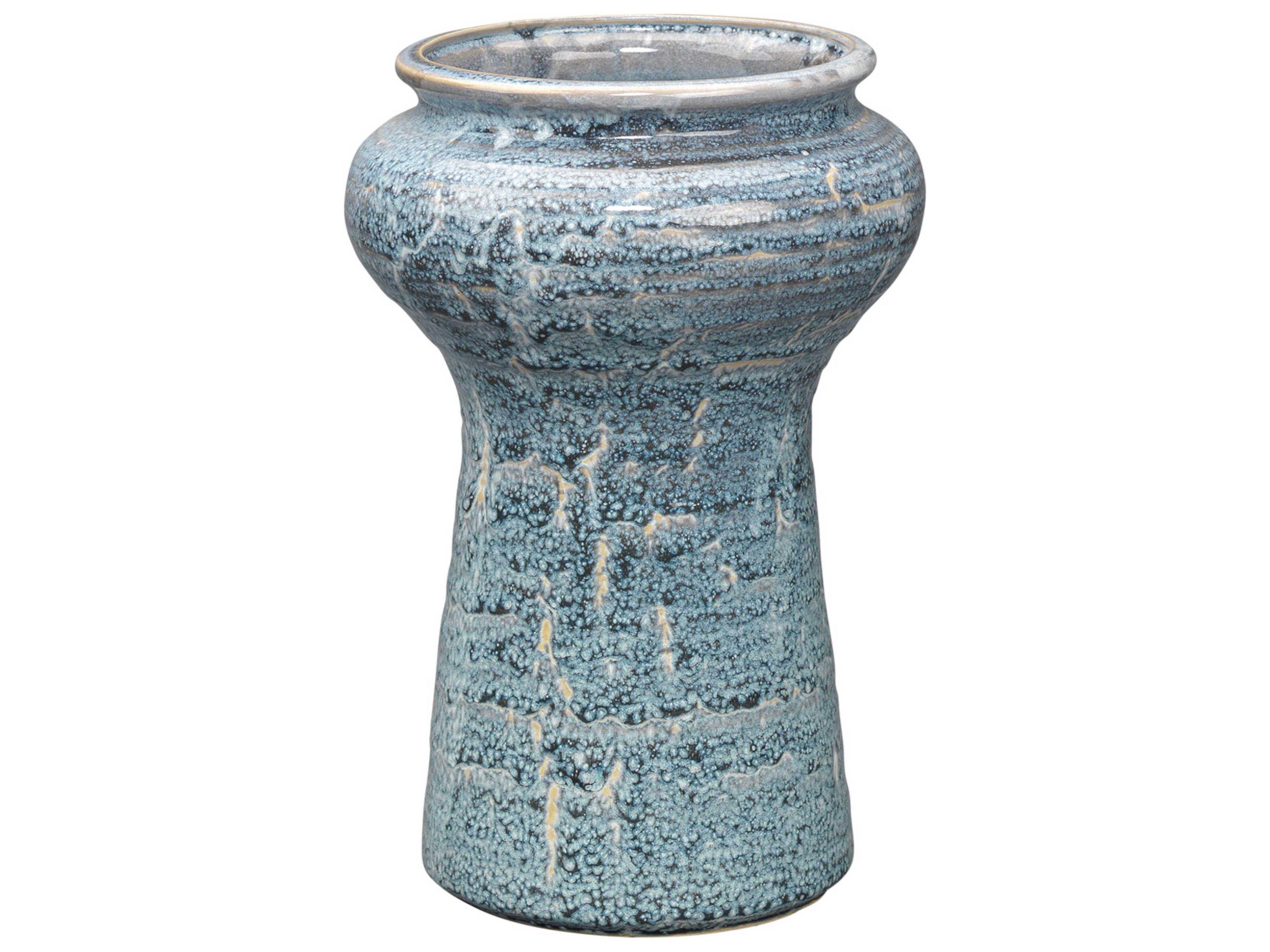 Jamie Young Blue Reactive Glaze Vase